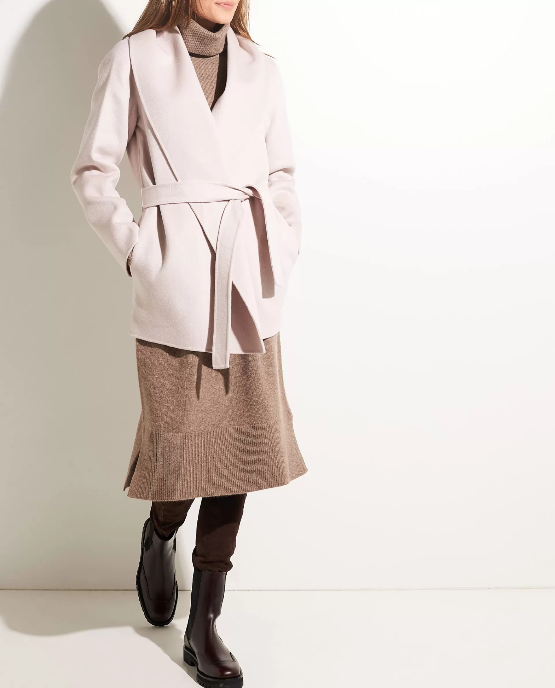 Fashion Asymmetrische Cashmere Jas Vrouwen Jassen
