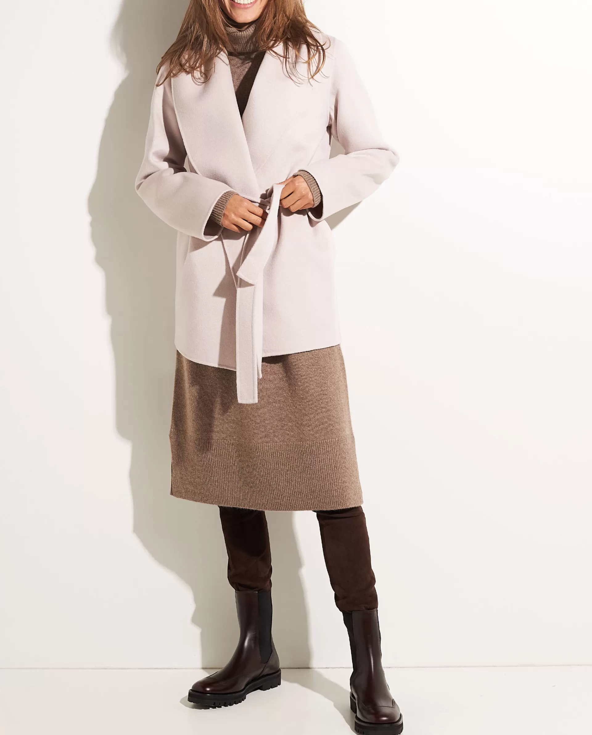 Fashion Asymmetrische Cashmere Jas Vrouwen Jassen