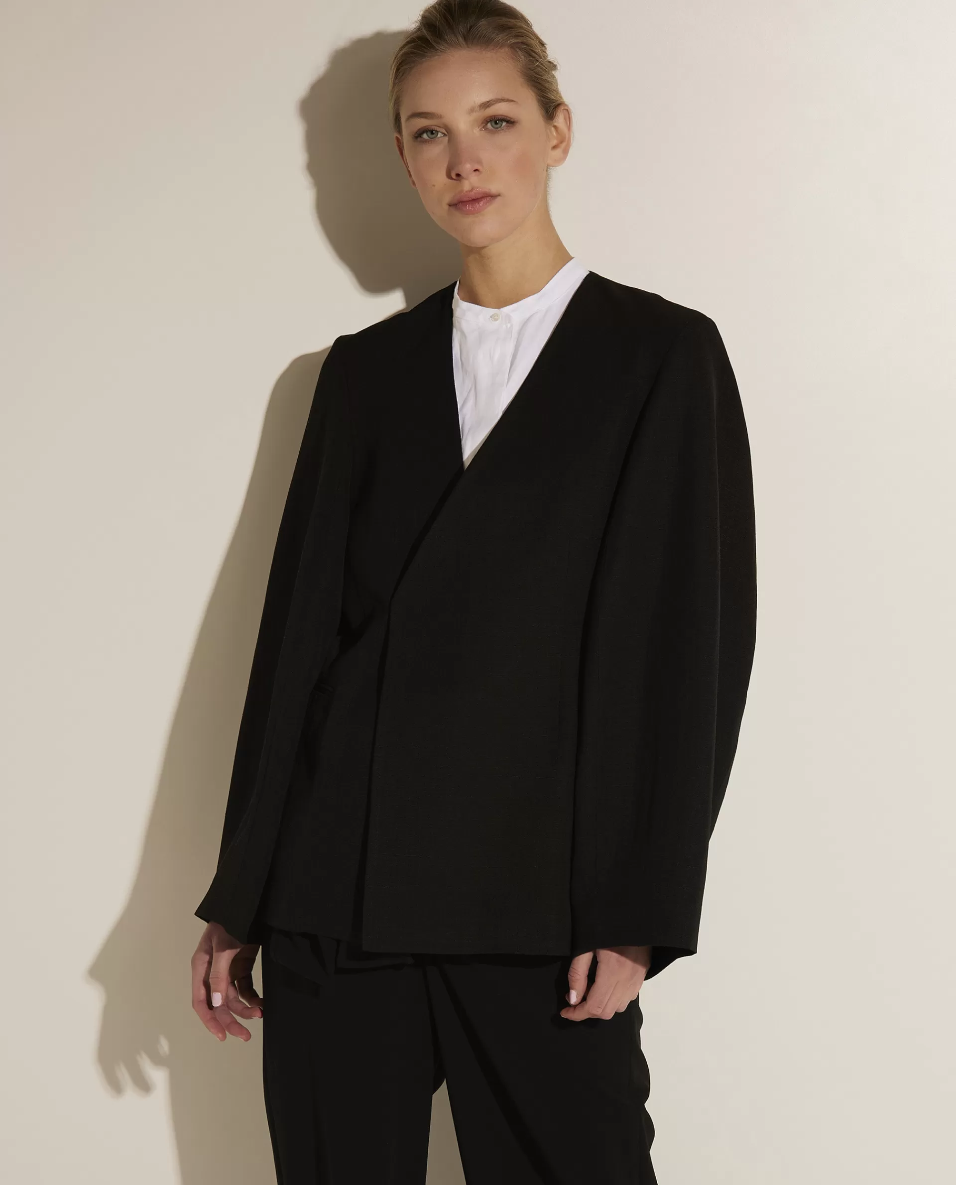 Clearance Blazer Met Wijd Uitlopende Mouwen Vrouwen Blazers