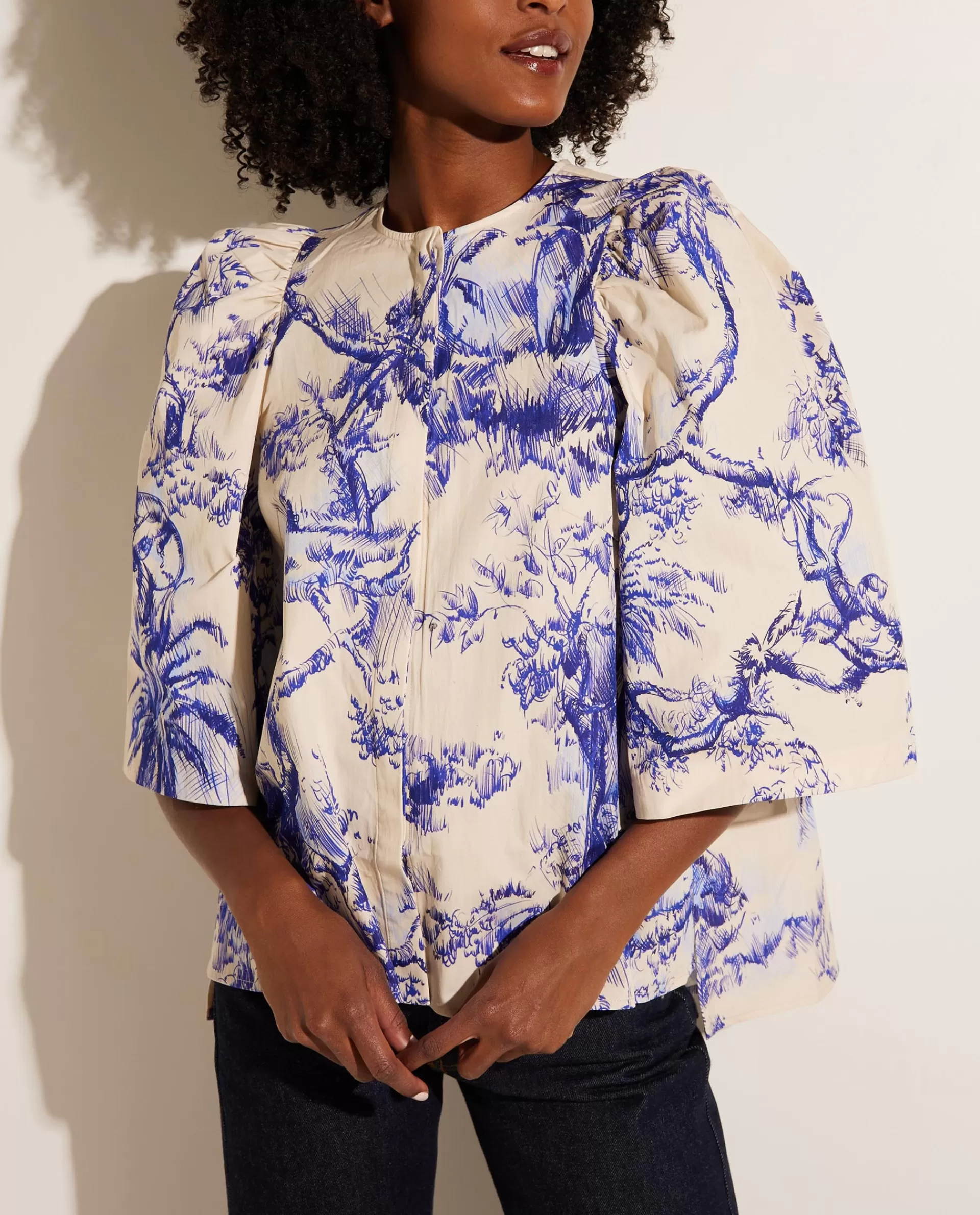Shop Blouse Met Print Vrouwen Tops