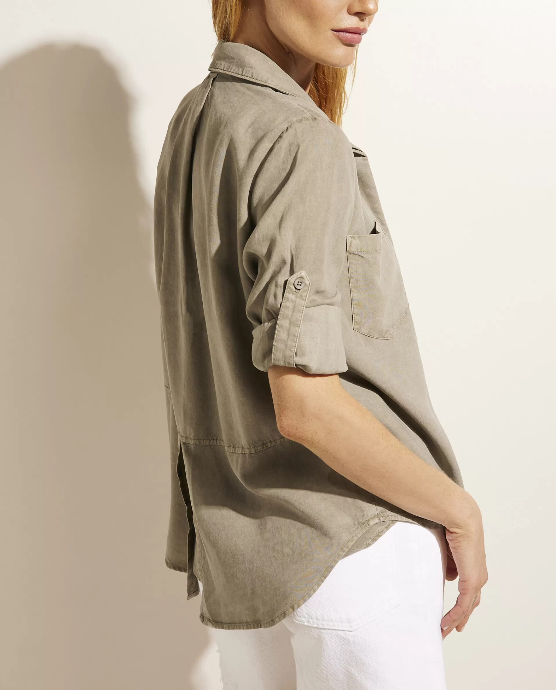 Outlet Blouse Met Split Detail Vrouwen Blouses