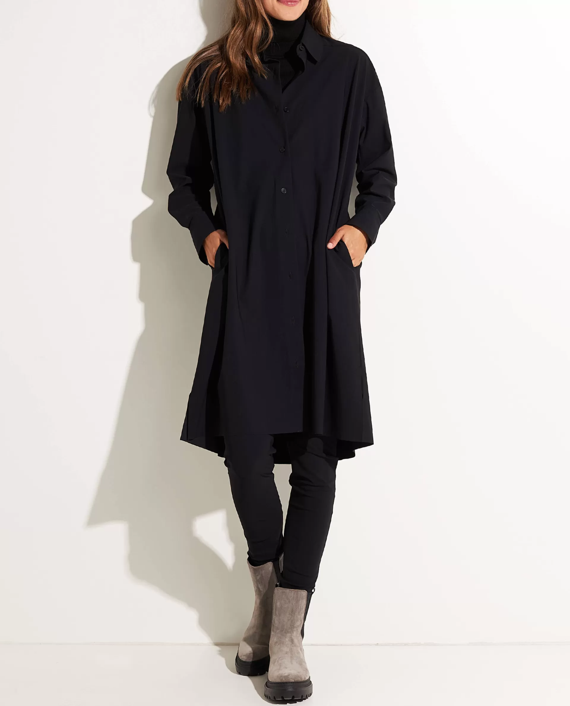 Store Blousejurk In Stretch Kwaliteit Vrouwen Jurken