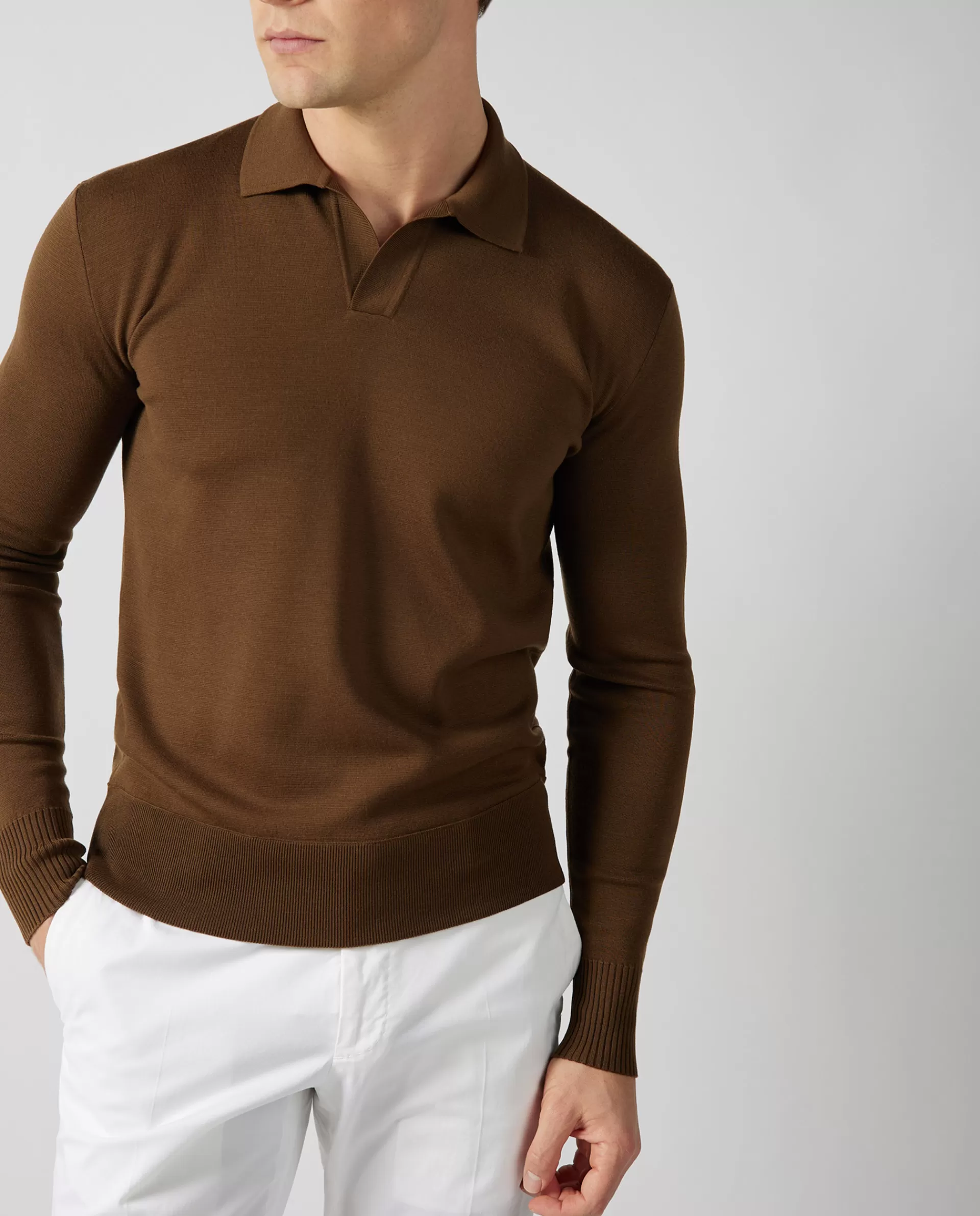 Store Buttonless Polo Mannen Knitwear