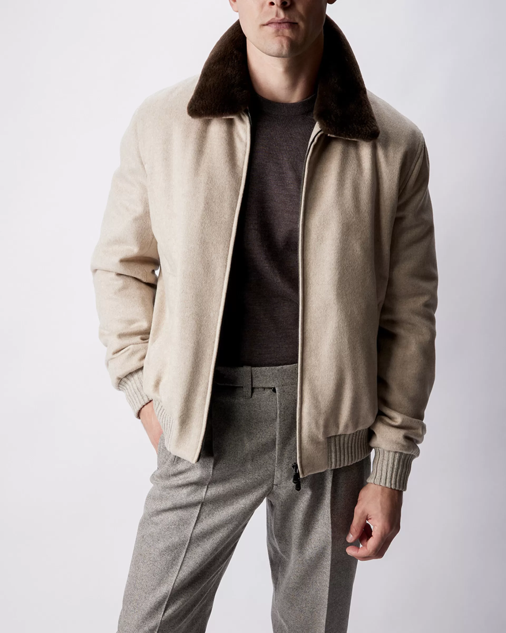 Fashion Cashmere Bomber Mannen Jassen