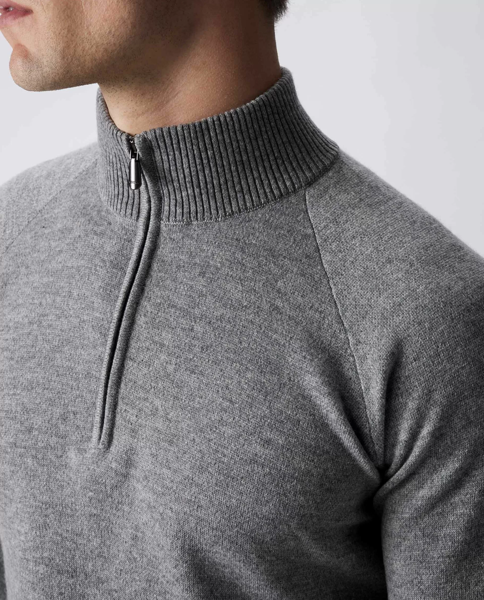 New Cashmere Half-Zip Mannen Knitwear