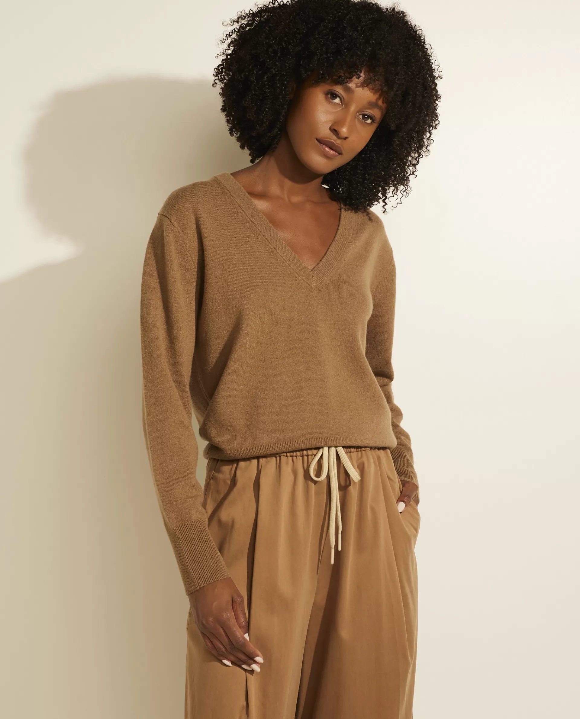 Outlet Cashmere Trui Met V-Hals Vrouwen Knitwear