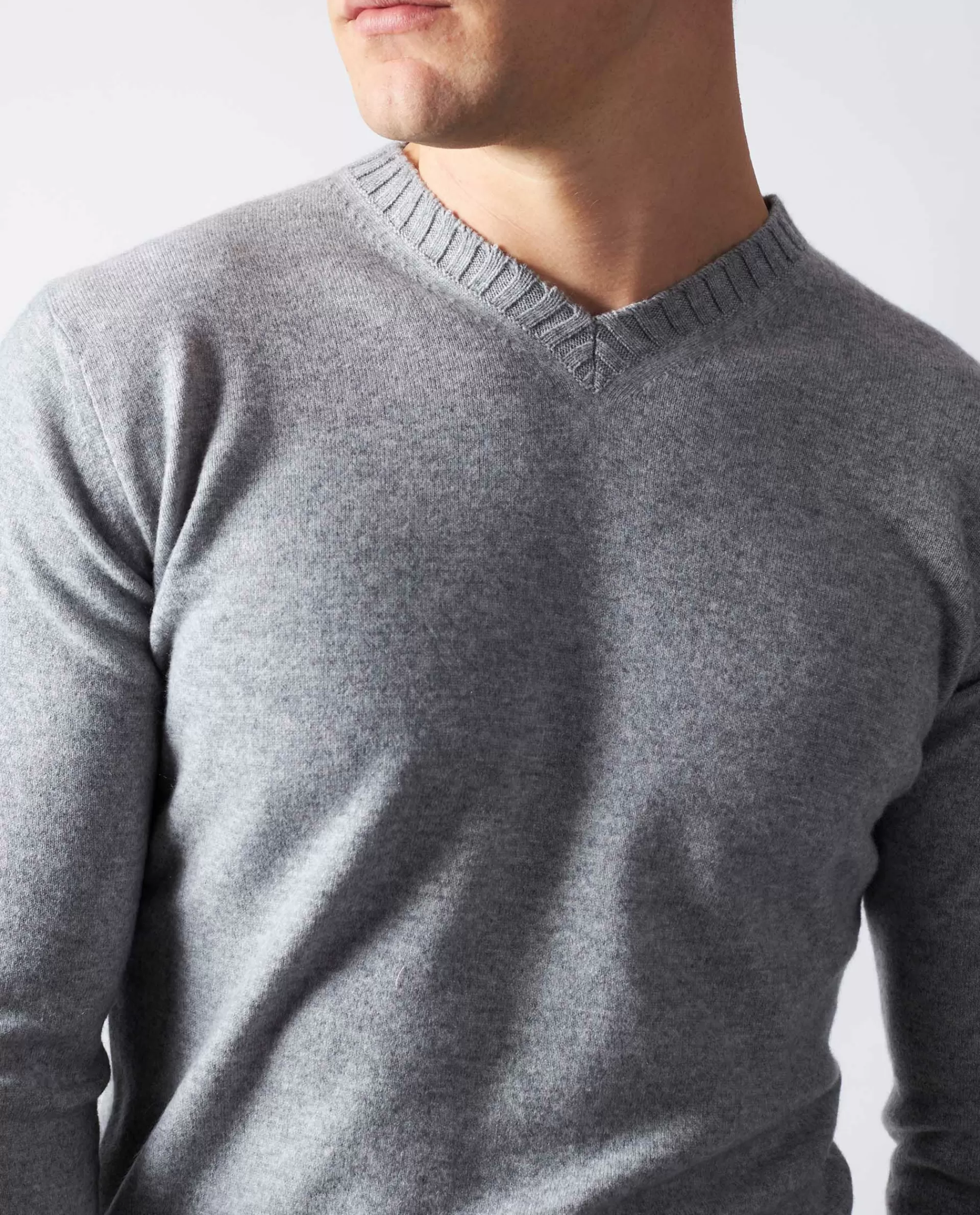 Store Cashmere V-Hals Trui Mannen Knitwear