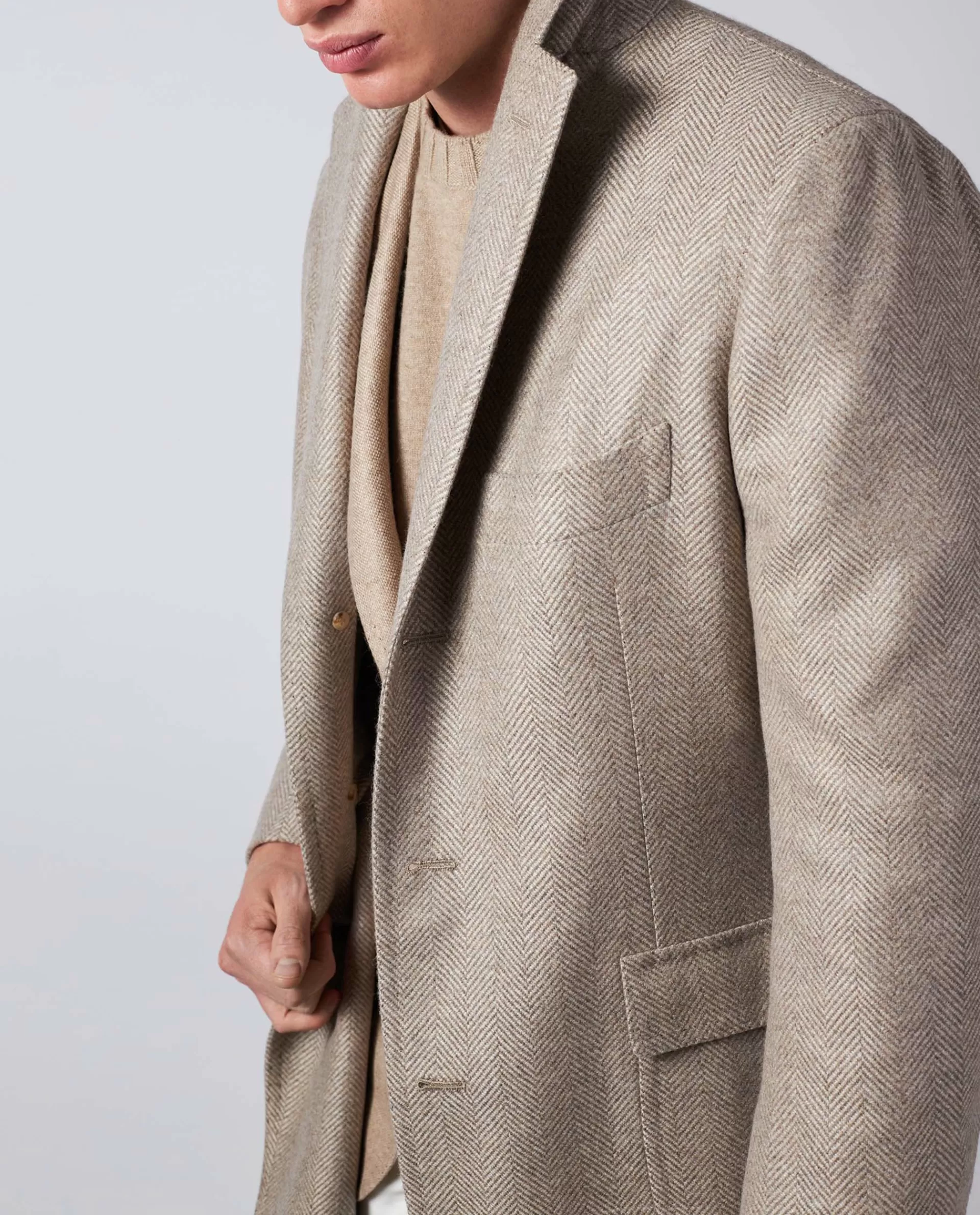 Best Sale Cashmere Visgraat Jas Mannen Jassen