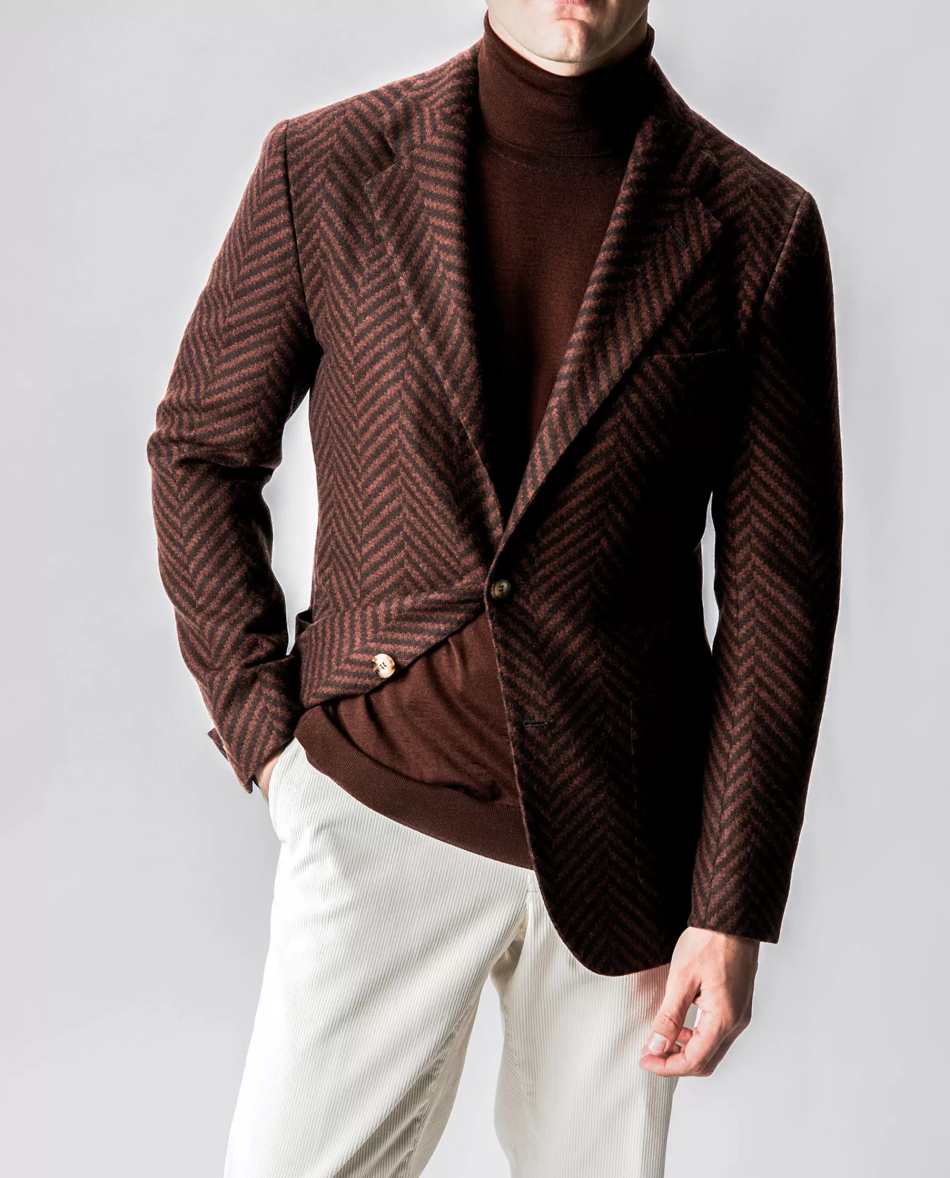 Flash Sale Cashmere Visgraat Jasje Mannen Jasjes