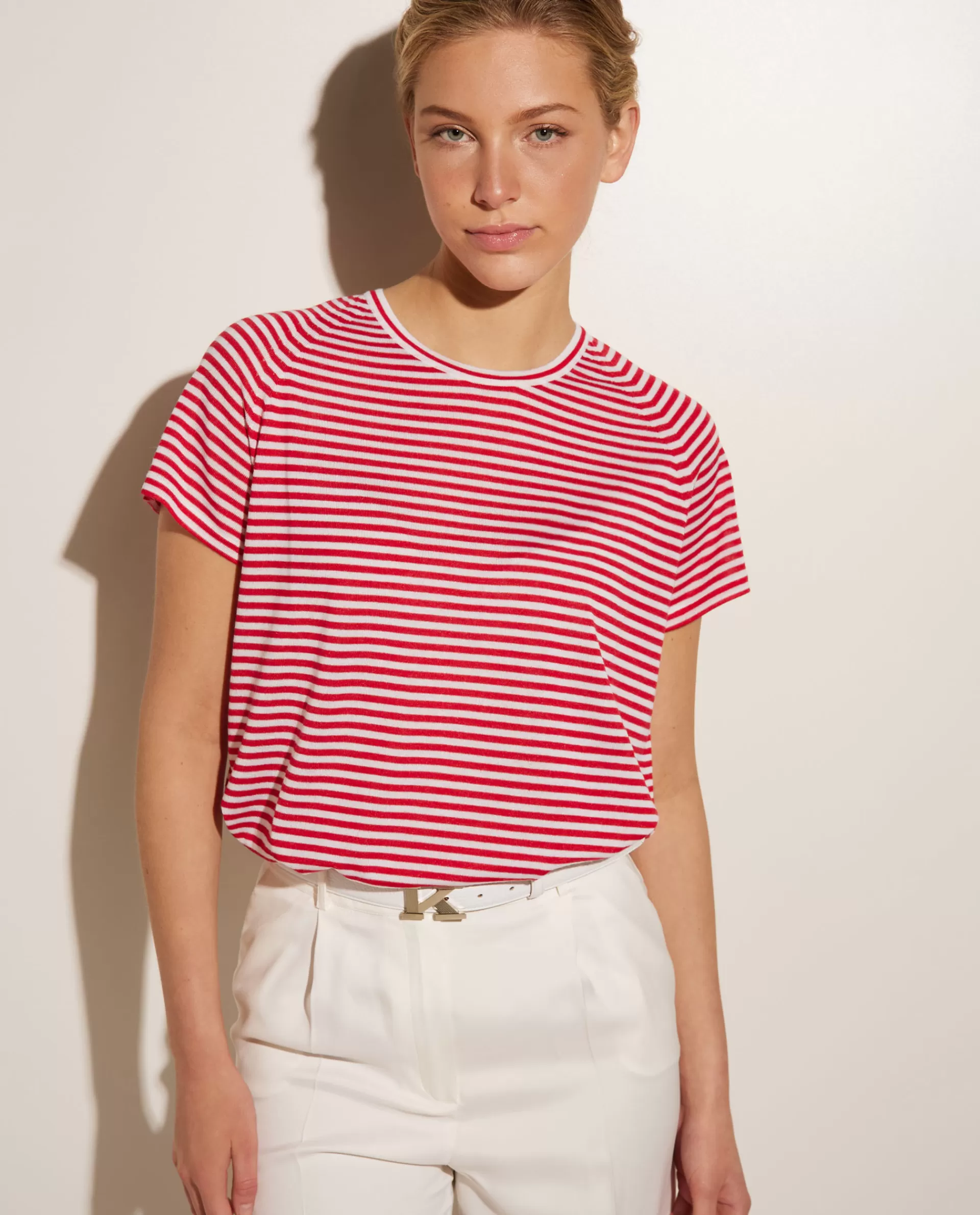 Flash Sale Cashmere-Zijde Mix T-Shirt Vrouwen Tops