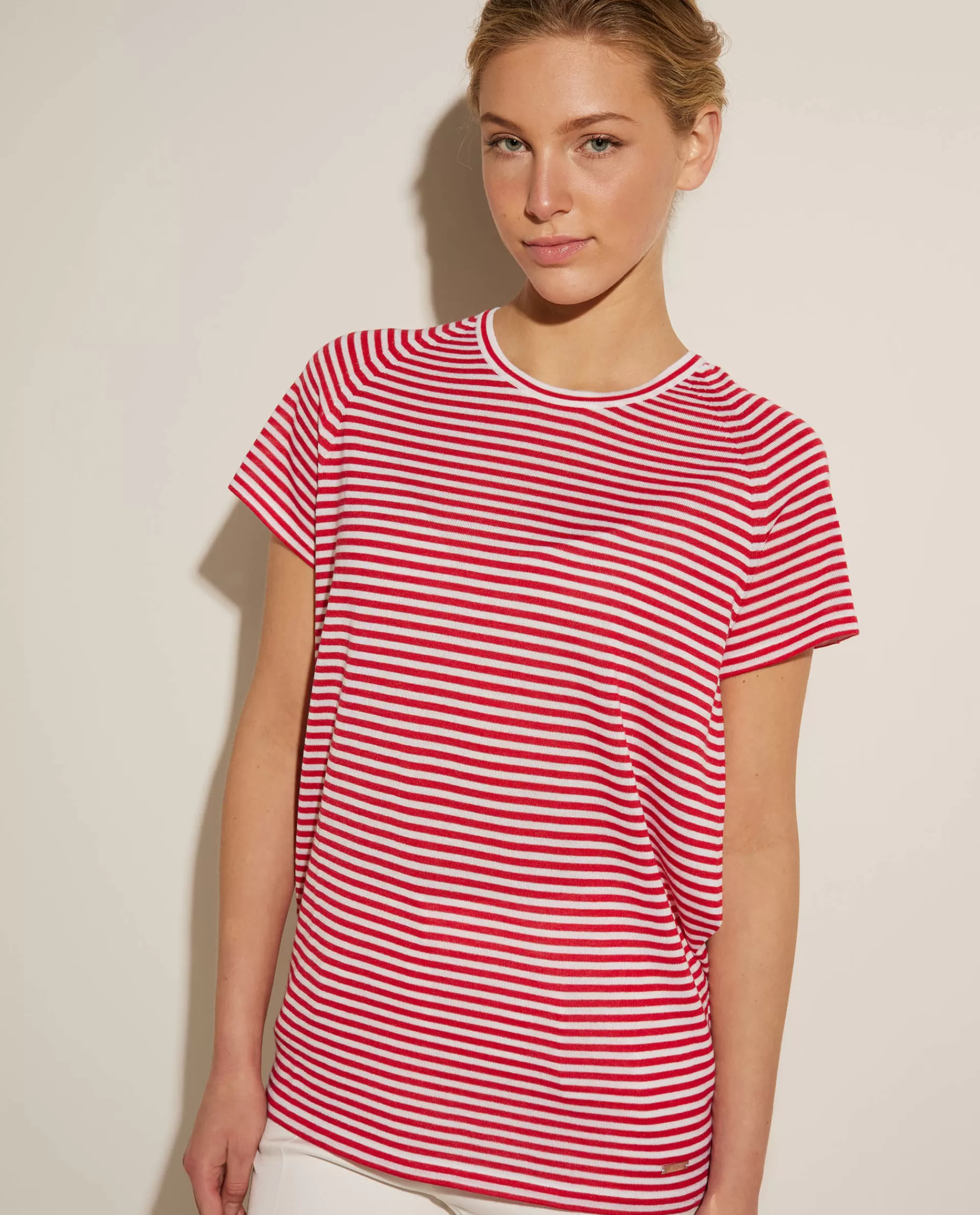 Flash Sale Cashmere-Zijde Mix T-Shirt Vrouwen Tops