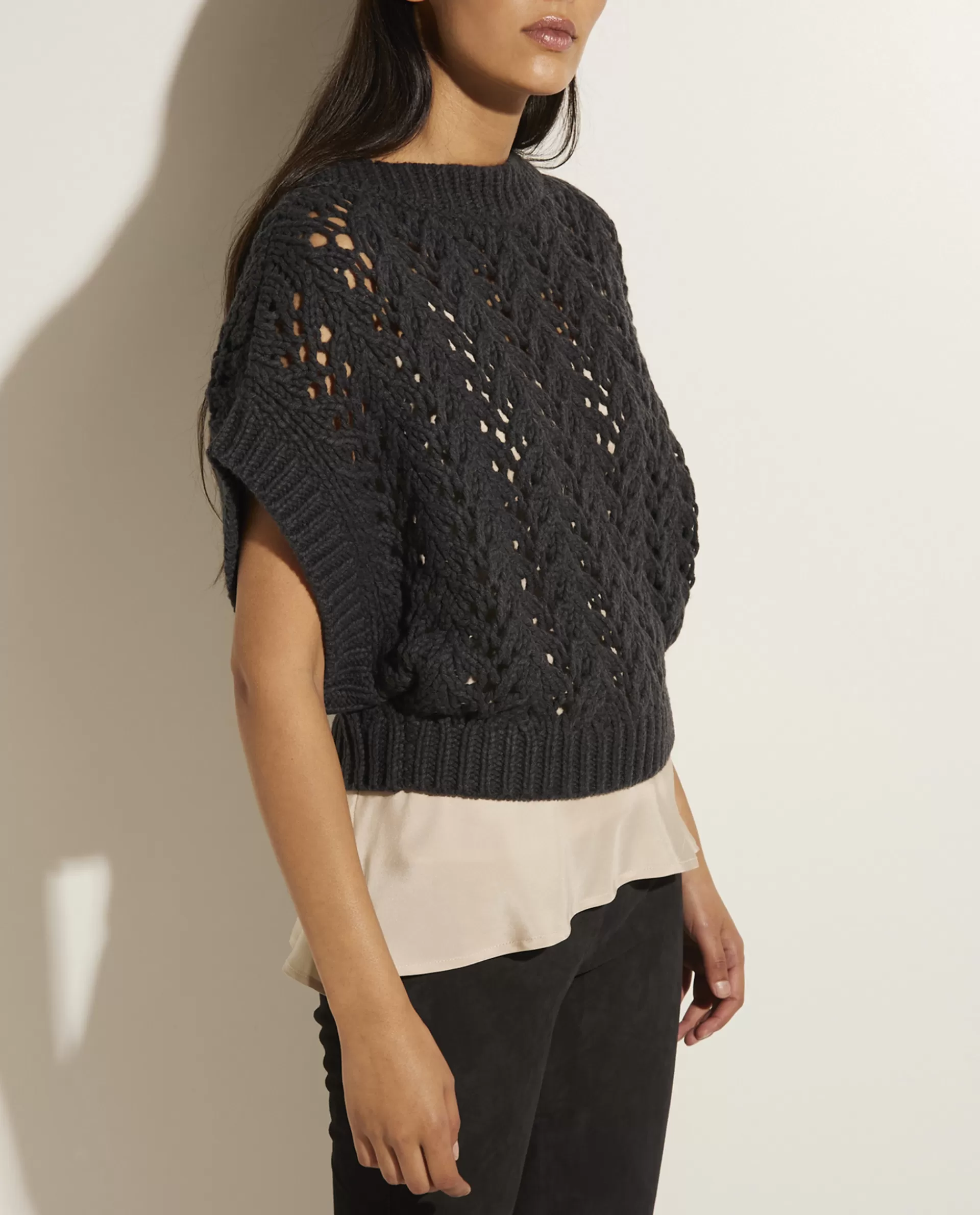 Clearance Cashmere-Zijden Korte Sweater Vrouwen Tops