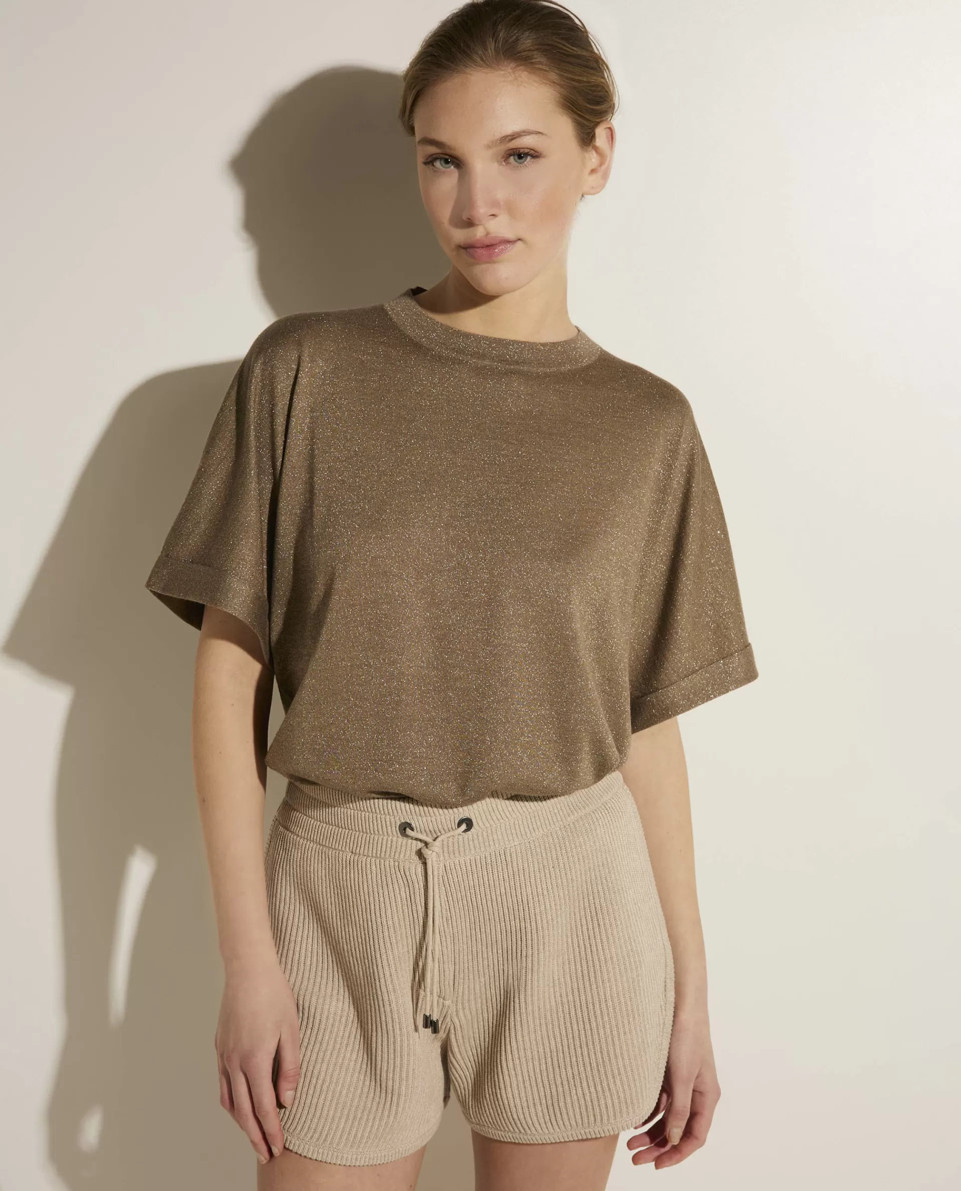 Fashion Cashmere-Zijden T-Shirt Vrouwen Tops