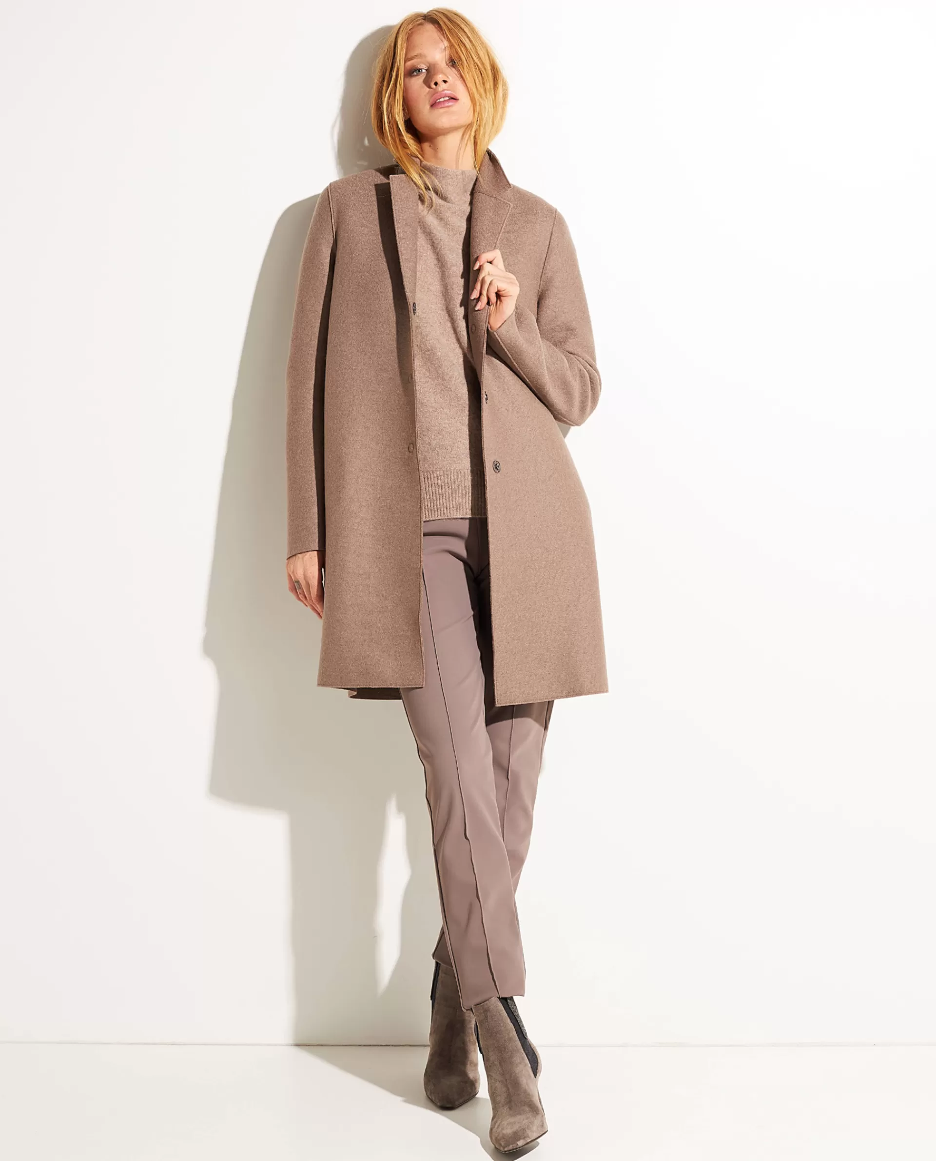 Flash Sale Cocoon Jas In Geperste Wol Vrouwen Jassen