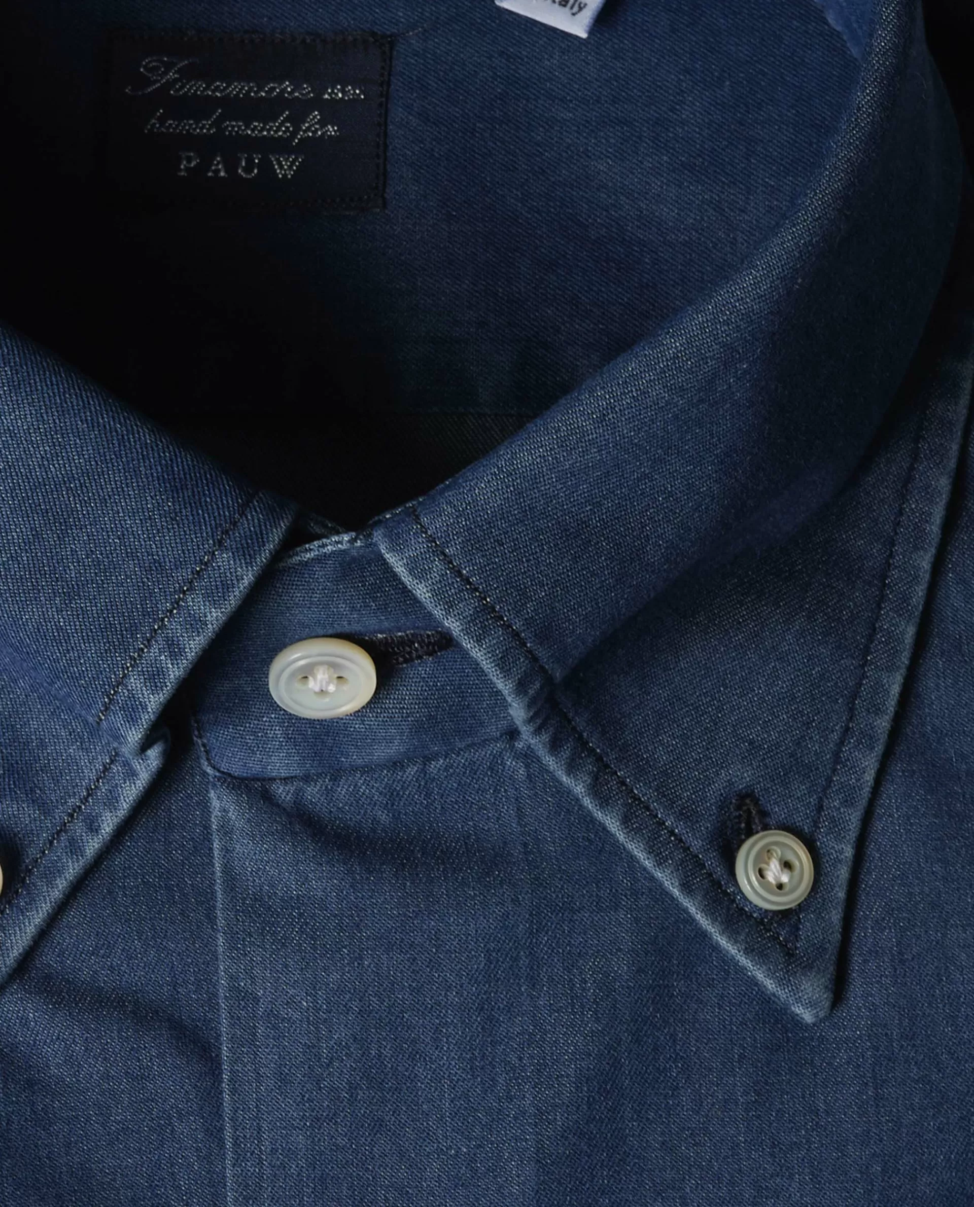 Outlet Denim Button-Down Shirt Mannen Shirts