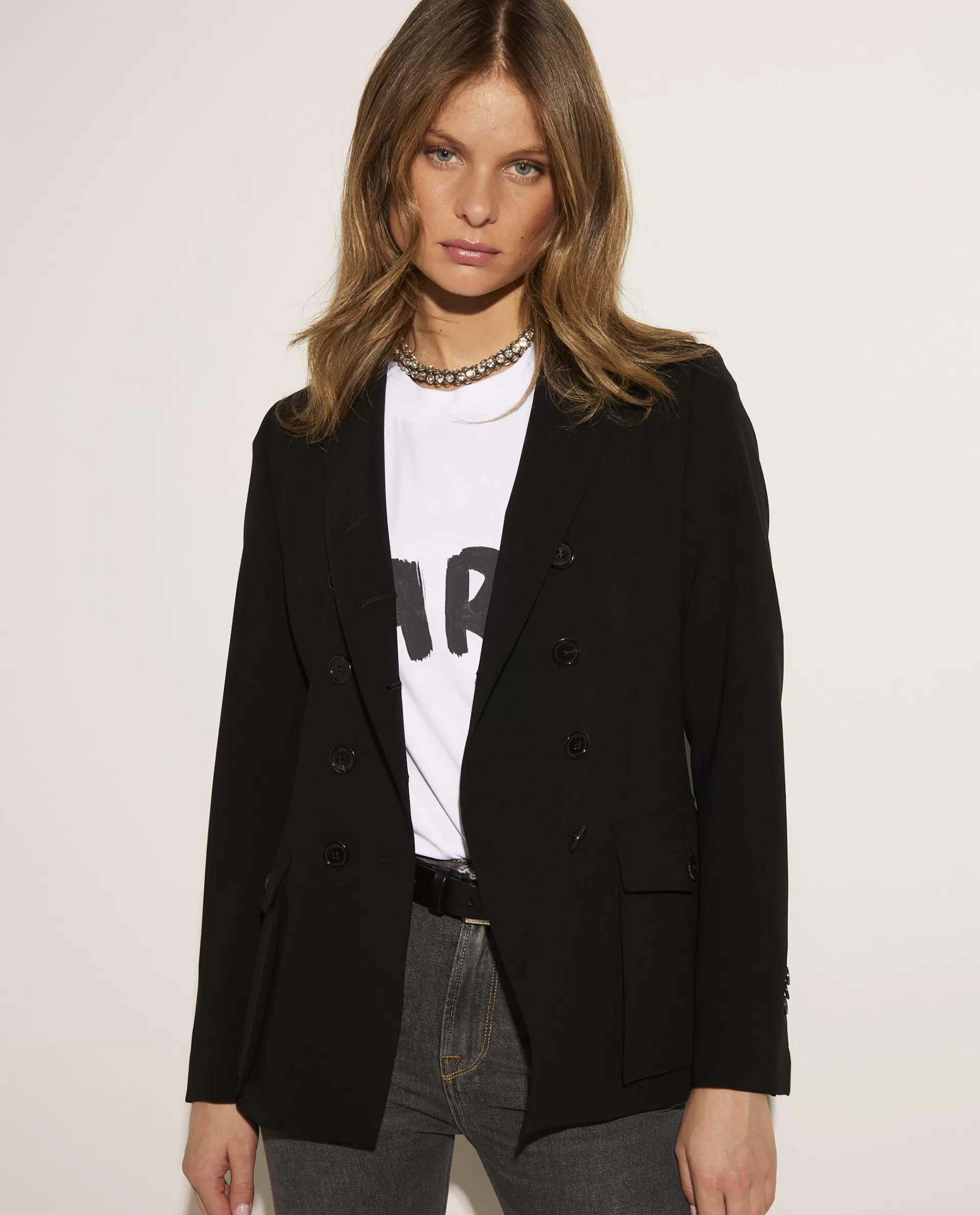 Best Sale Double Breasted Wollen Blazer Vrouwen Blazers