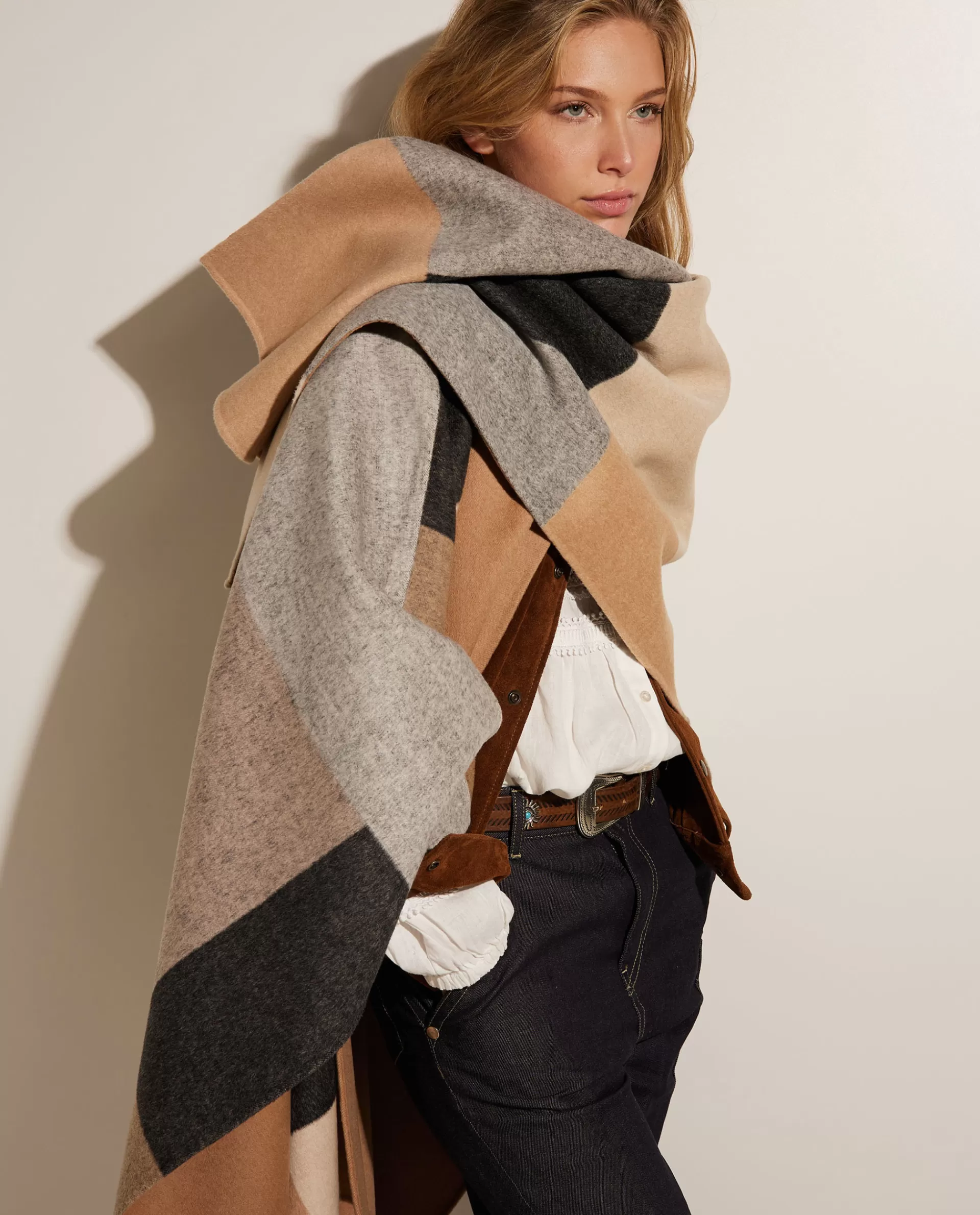 Online Double Face Poncho Vrouwen Jassen
