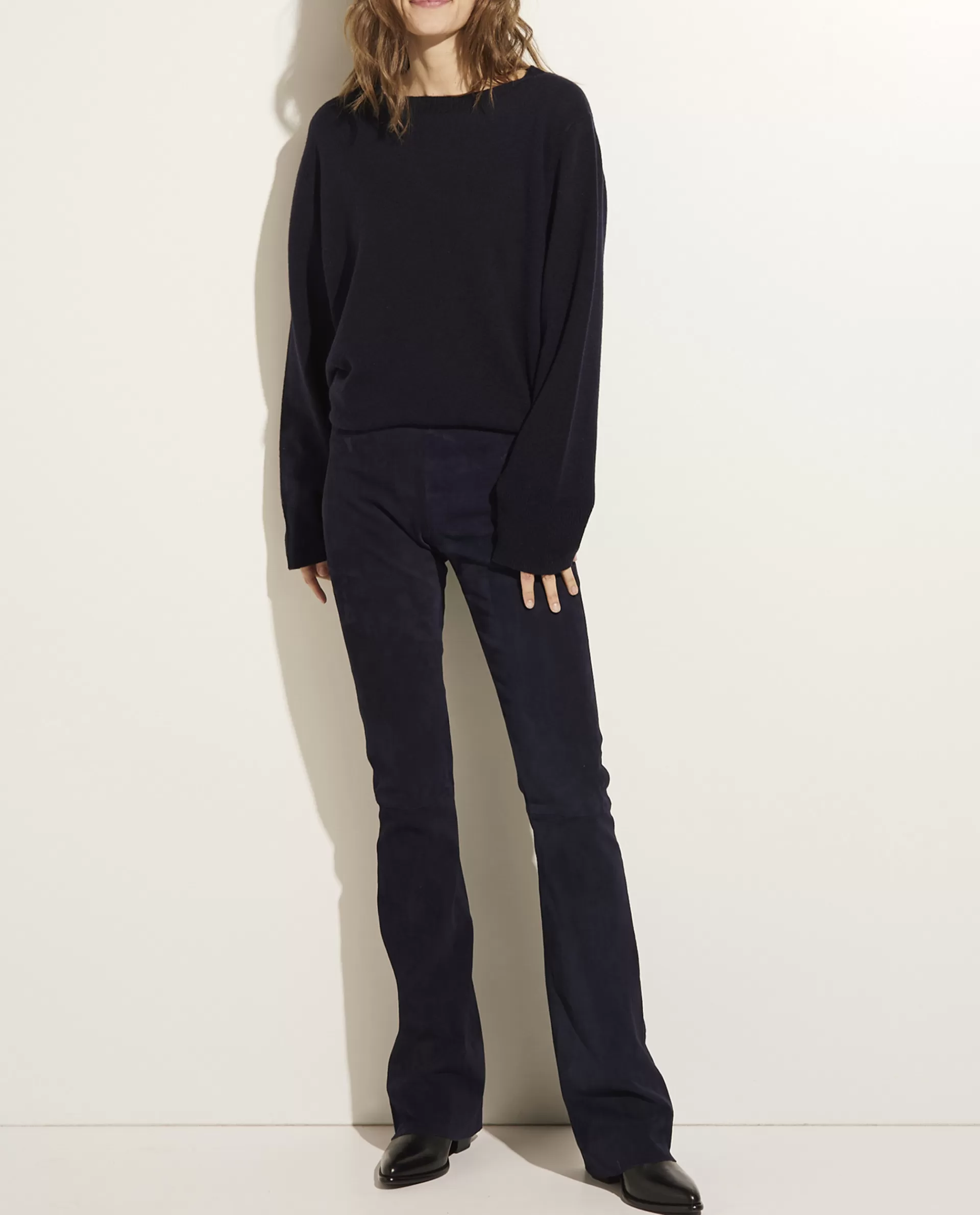 Discount Flared Broek In Stretch Suede Vrouwen Broeken