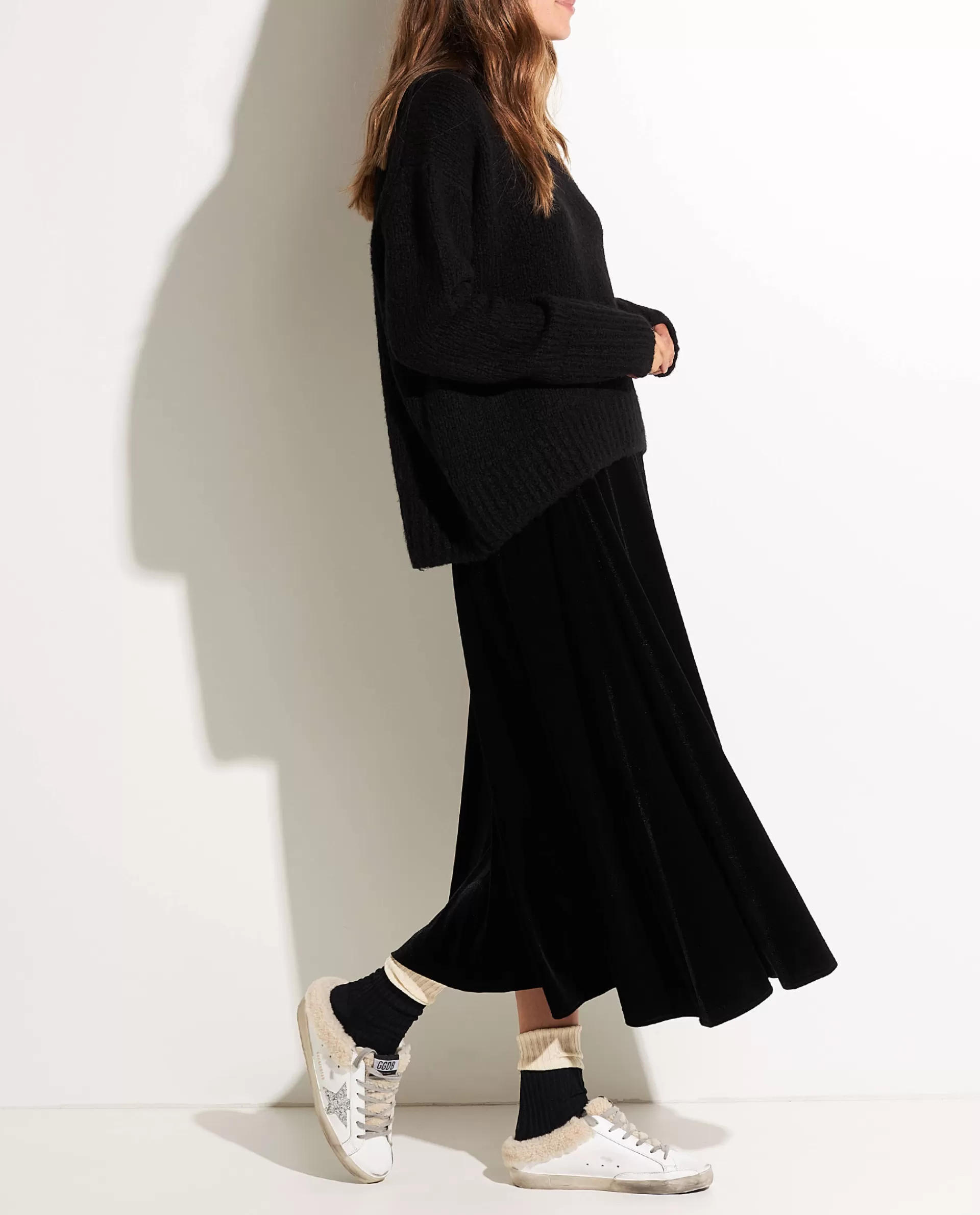 Outlet Fluwelen Midi Rok Vrouwen Rokken