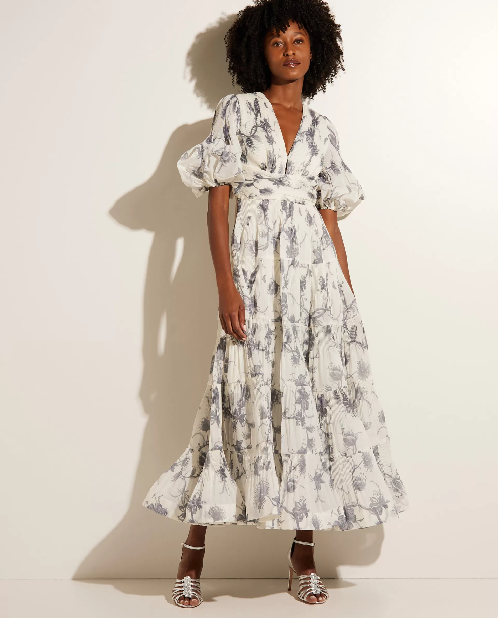 Sale Geplooide Maxi-Jurk Vrouwen Jurken