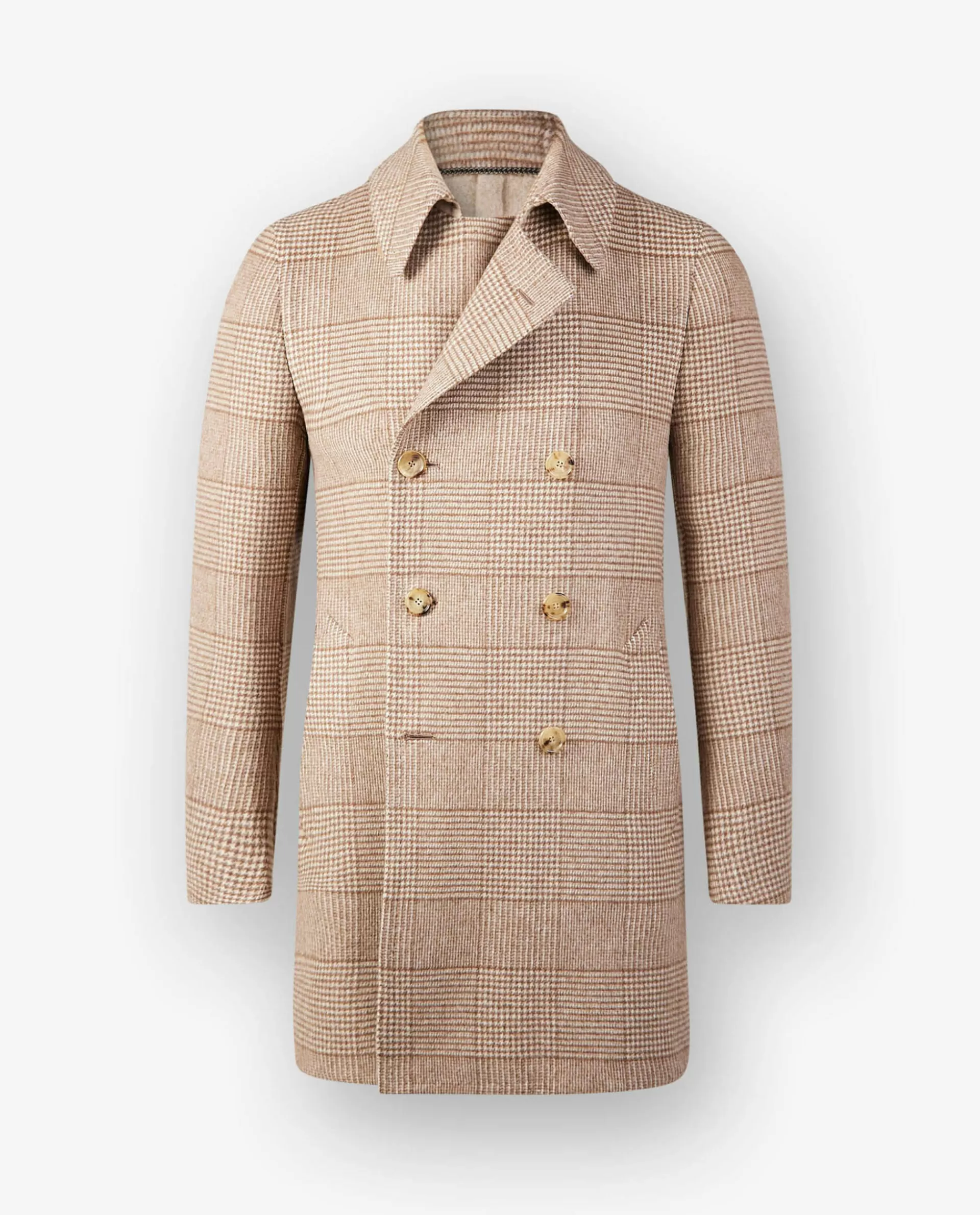 Flash Sale Geruite Cashmere Jas Mannen Jassen