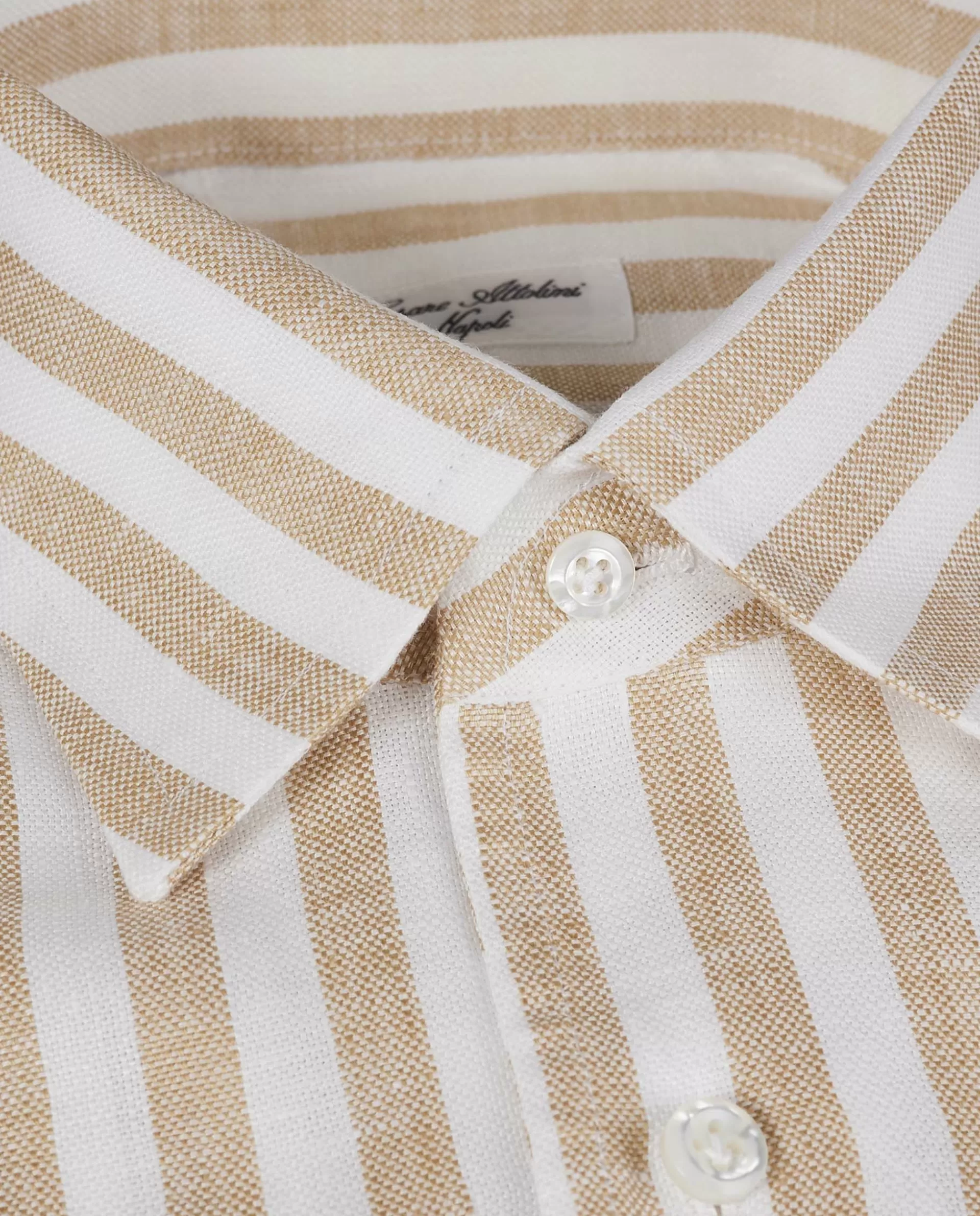 Store Gestreept Linnen Shirt Mannen Shirts