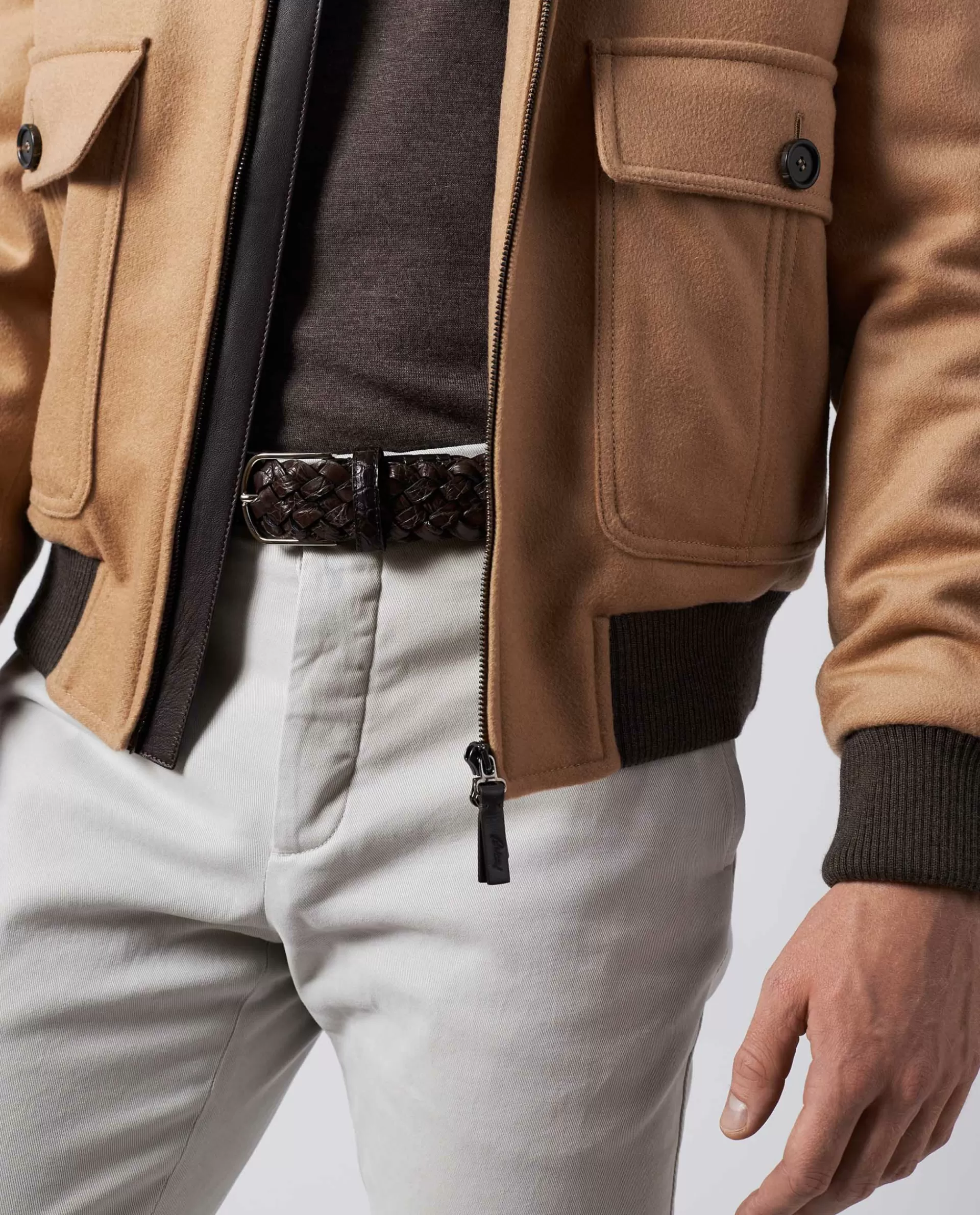 Cheap Gevlochten Krokodillen Leren Riem Mannen Riemen
