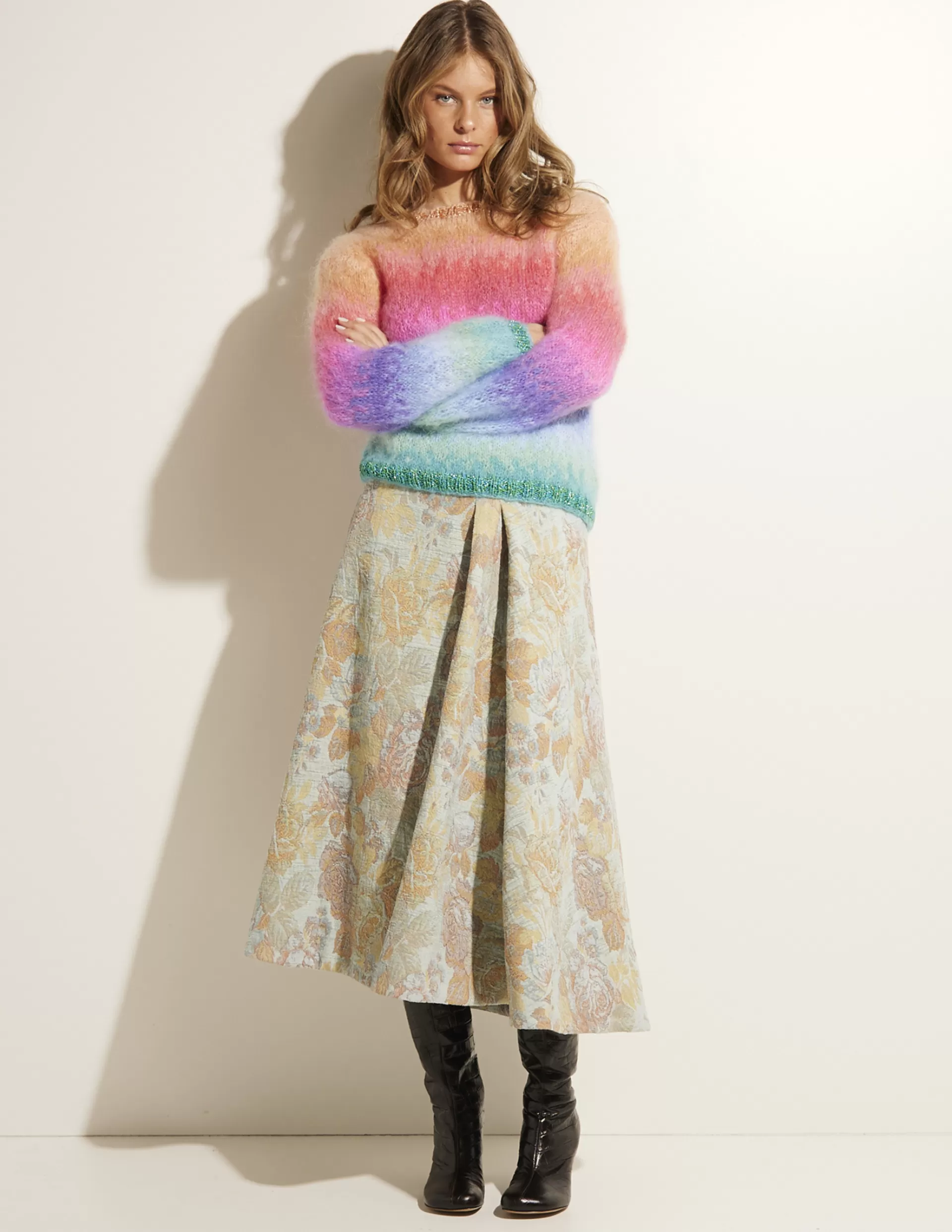 Discount Glanzende Midi Rok Vrouwen Rokken