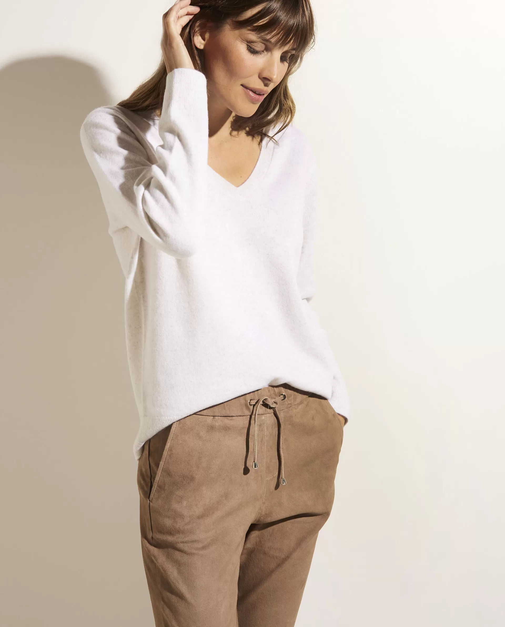 Discount Kasjmieren V-Hals Trui Vrouwen Knitwear