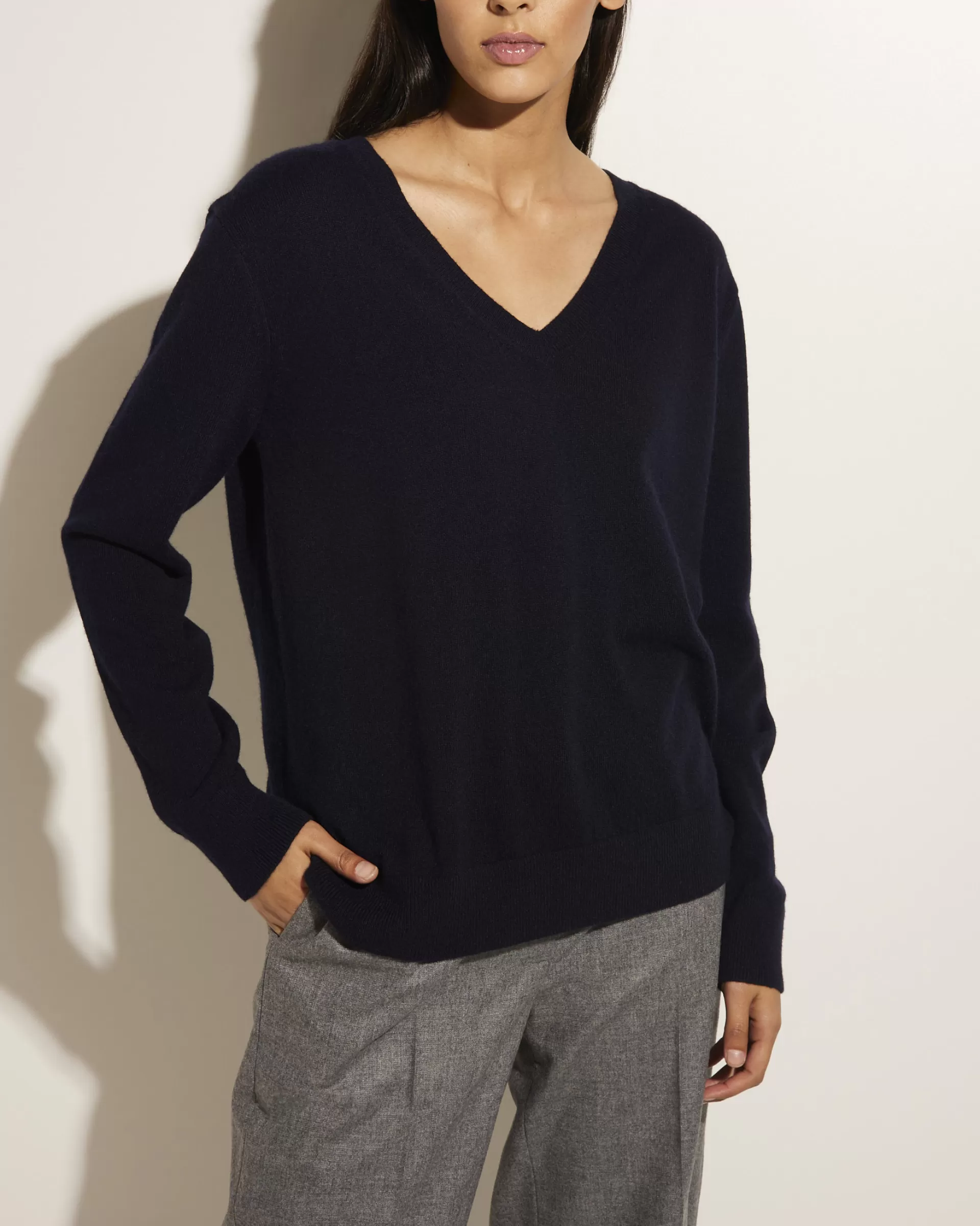 Store Kasjmieren V-Hals Trui Vrouwen Knitwear
