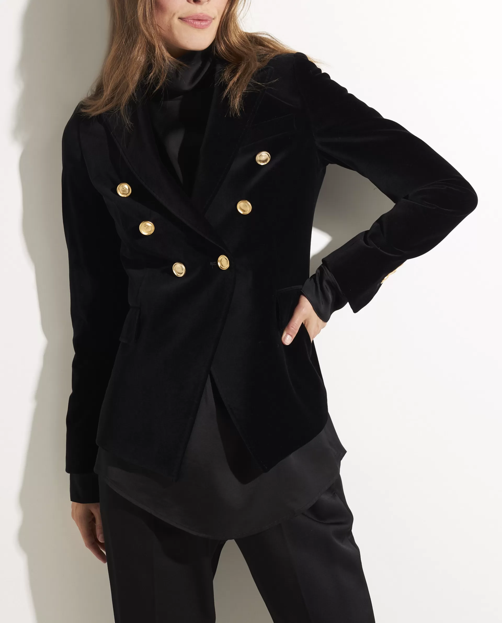 Best Sale Katoen Fluwelen Blazer Vrouwen Blazers