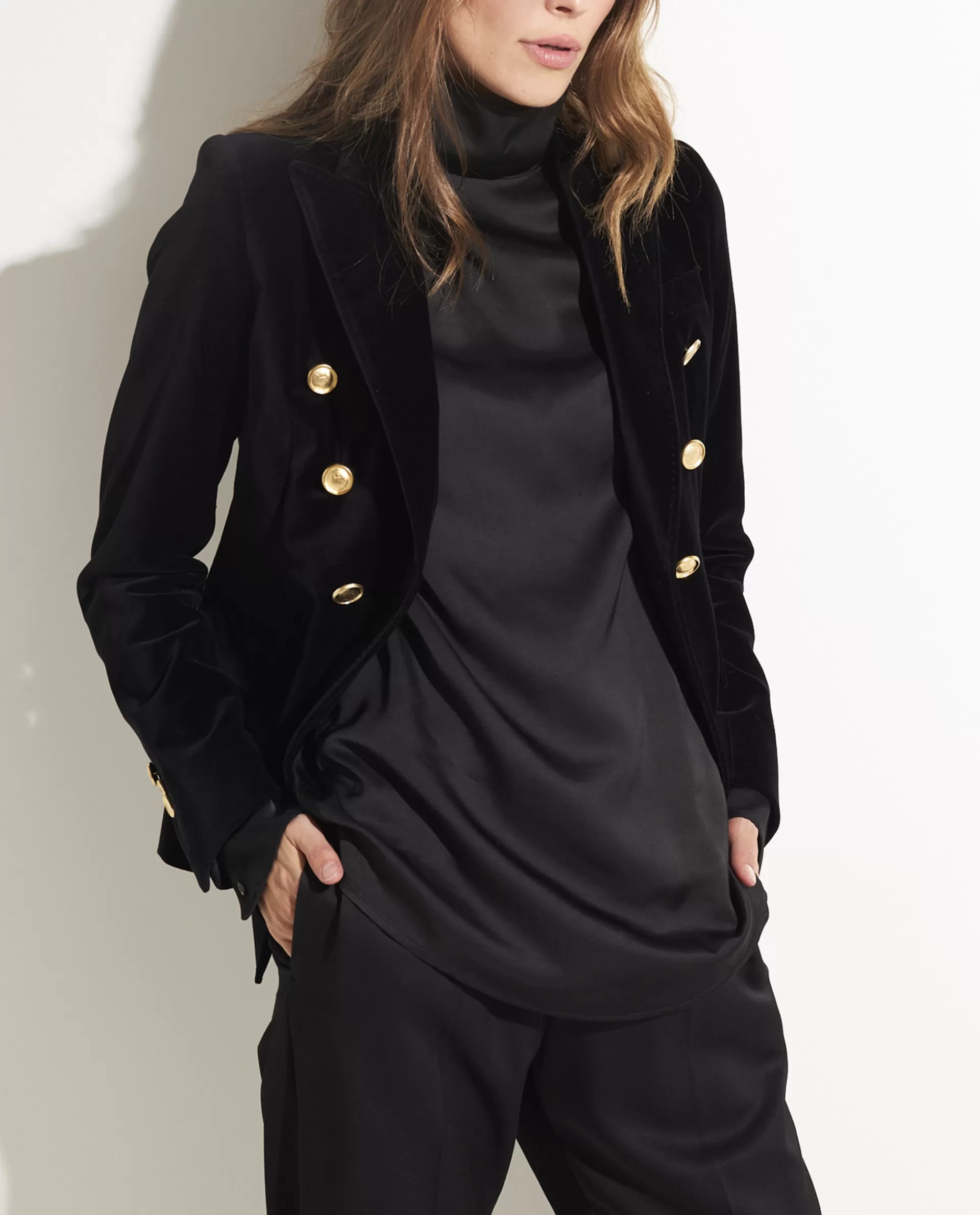 Best Sale Katoen Fluwelen Blazer Vrouwen Blazers