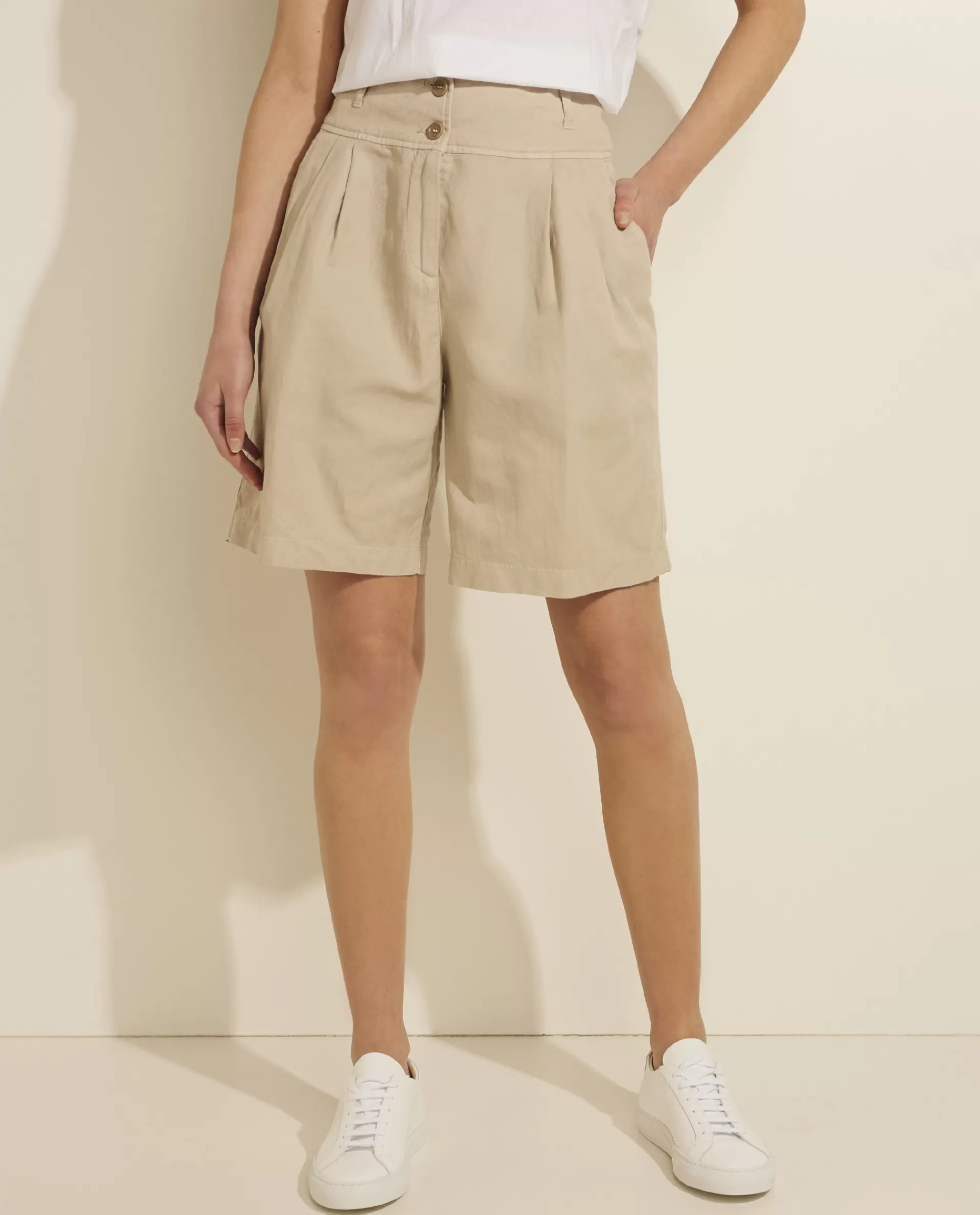 Fashion Katoen Linnen Mix Shorts Vrouwen Broeken
