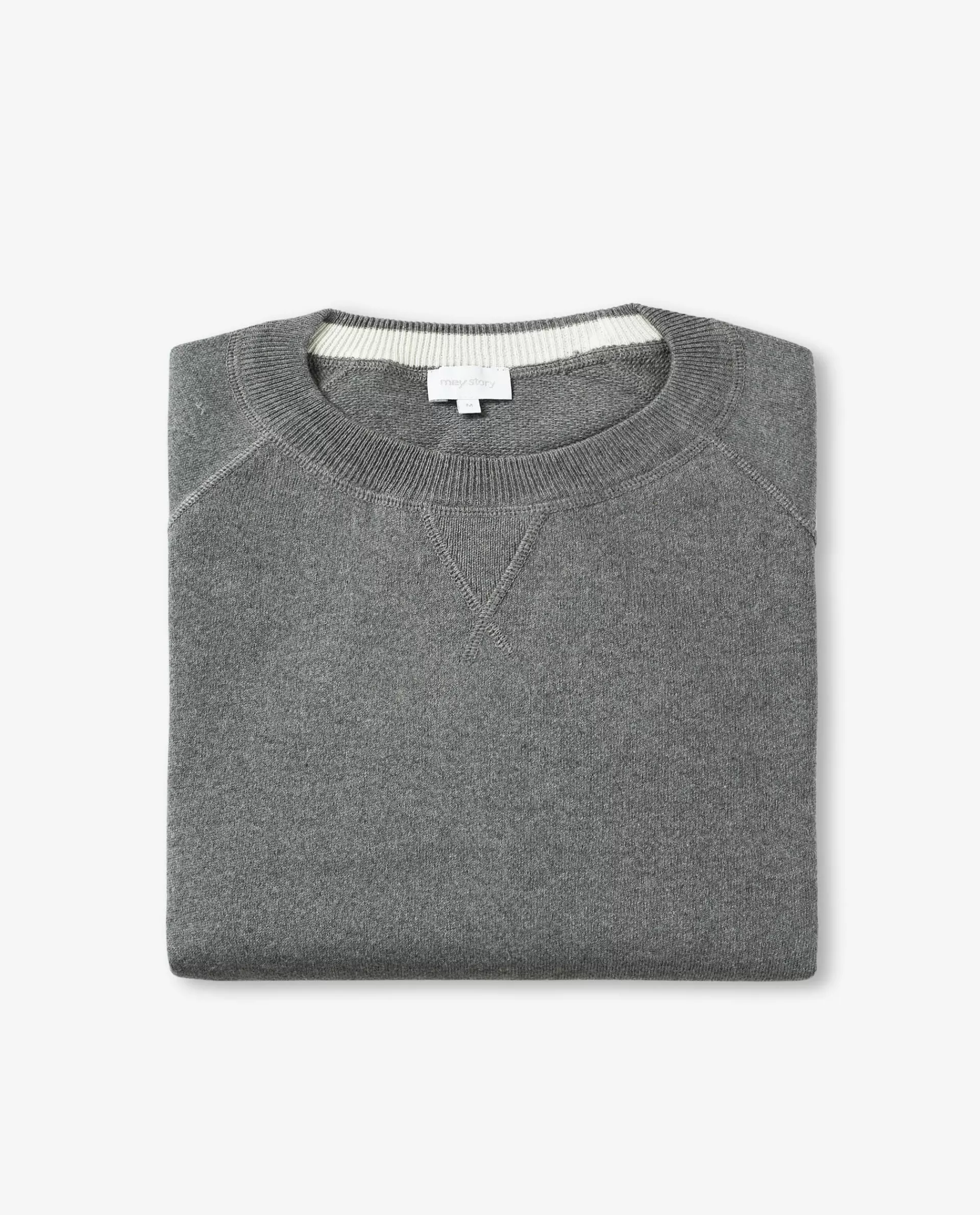Best Sale Katoen Mix Ronde Hals Trui Mannen Knitwear