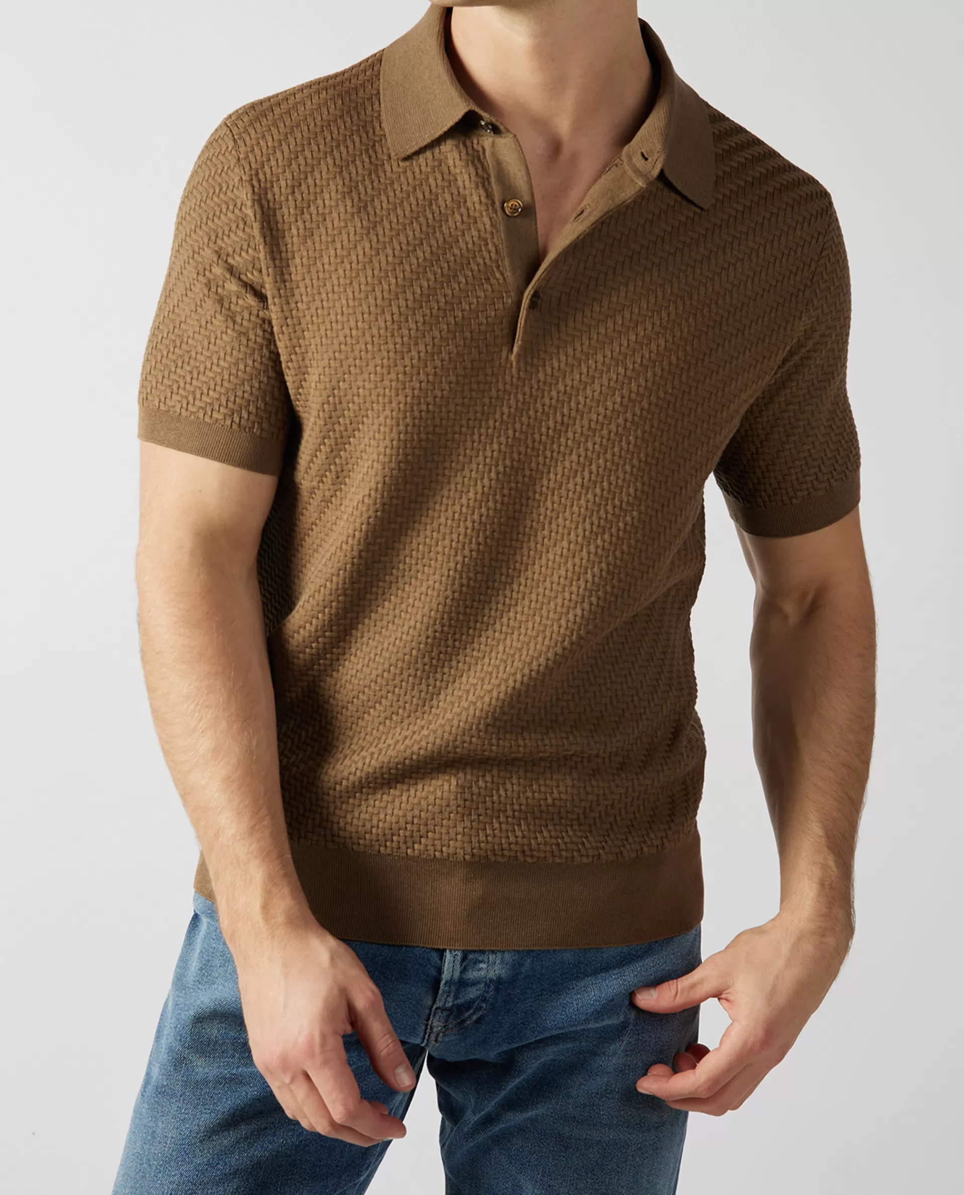 Flash Sale Katoen Zijde Mix Polo Mannen Polo
