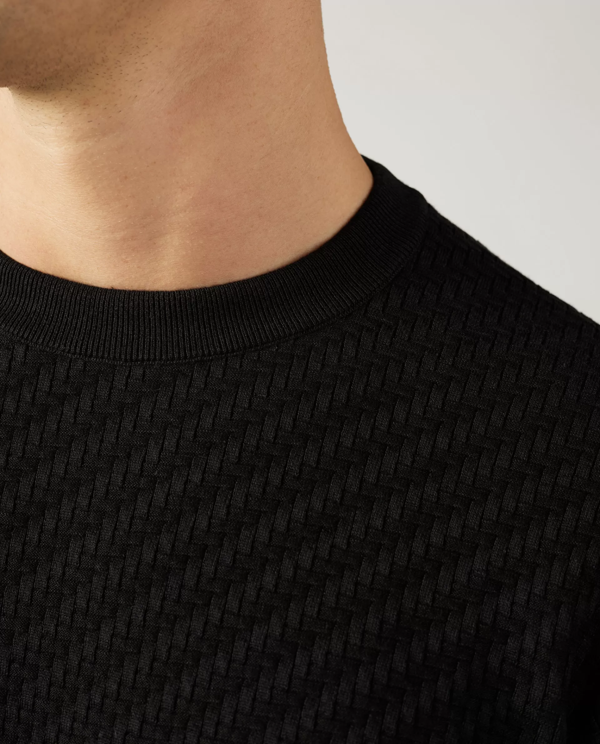 Flash Sale Katoen Zijde Mix Trui Mannen Knitwear