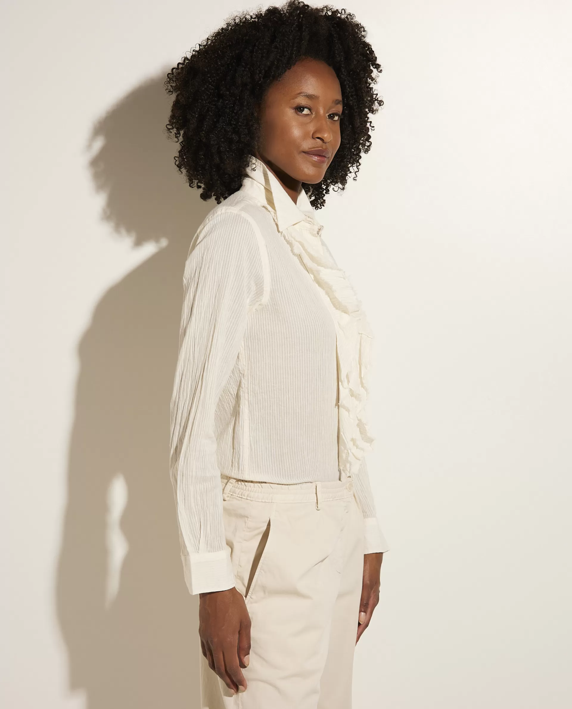 Best Sale Katoenen Blouse Met Franjes Vrouwen Blouses
