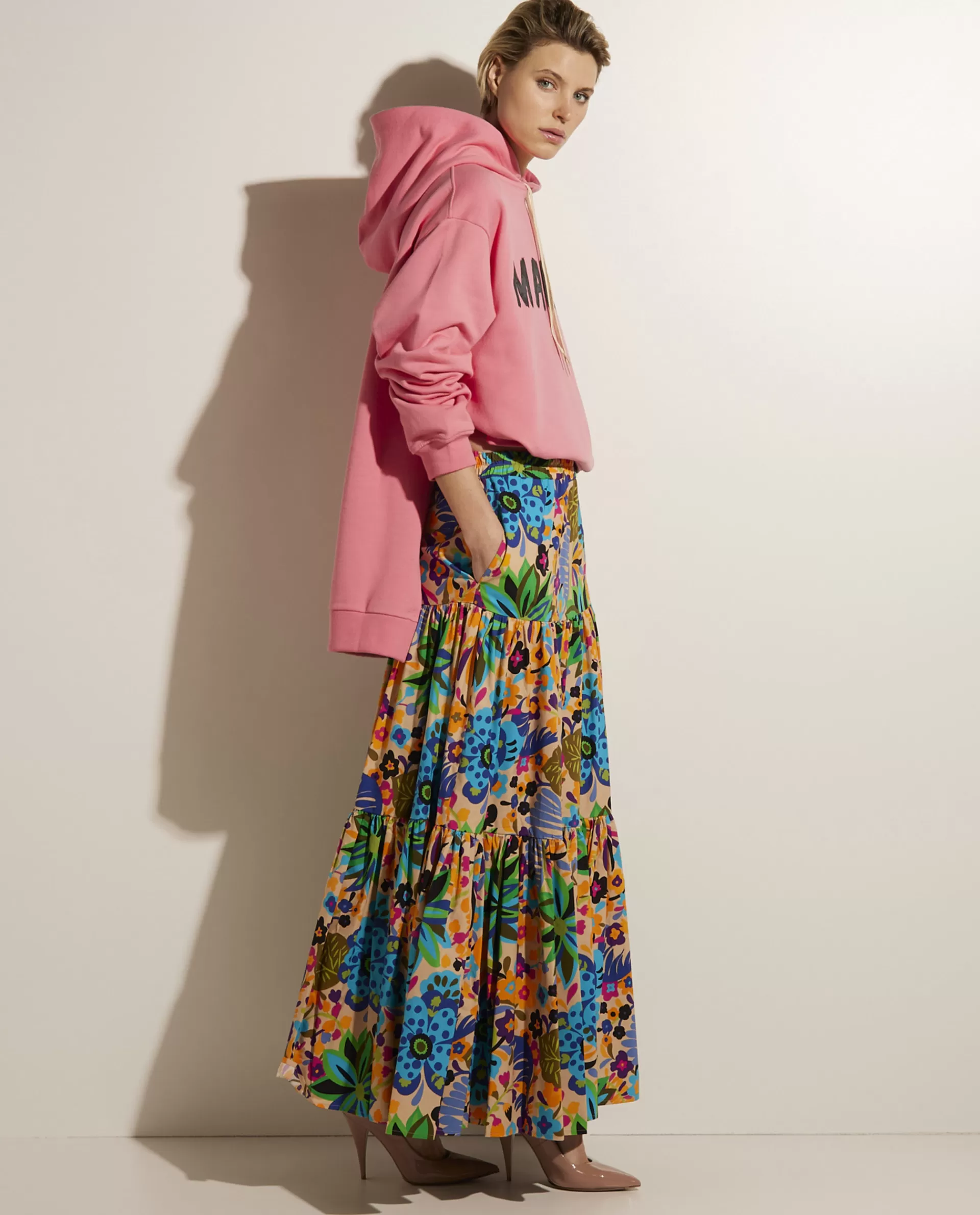 Fashion Katoenen Maxi Rok Vrouwen Rokken