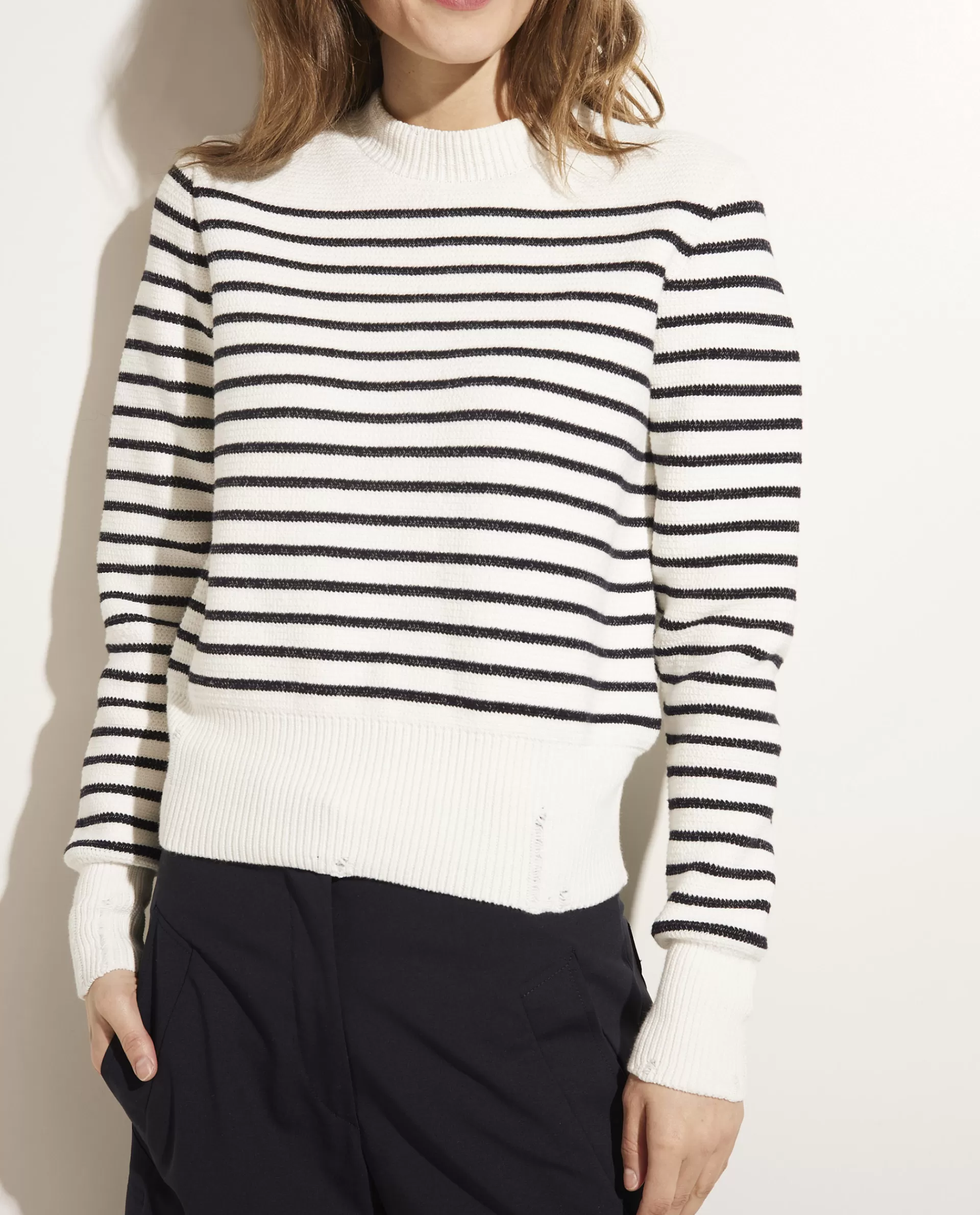Discount Katoenen Trui Met Strepen Vrouwen Sweaters