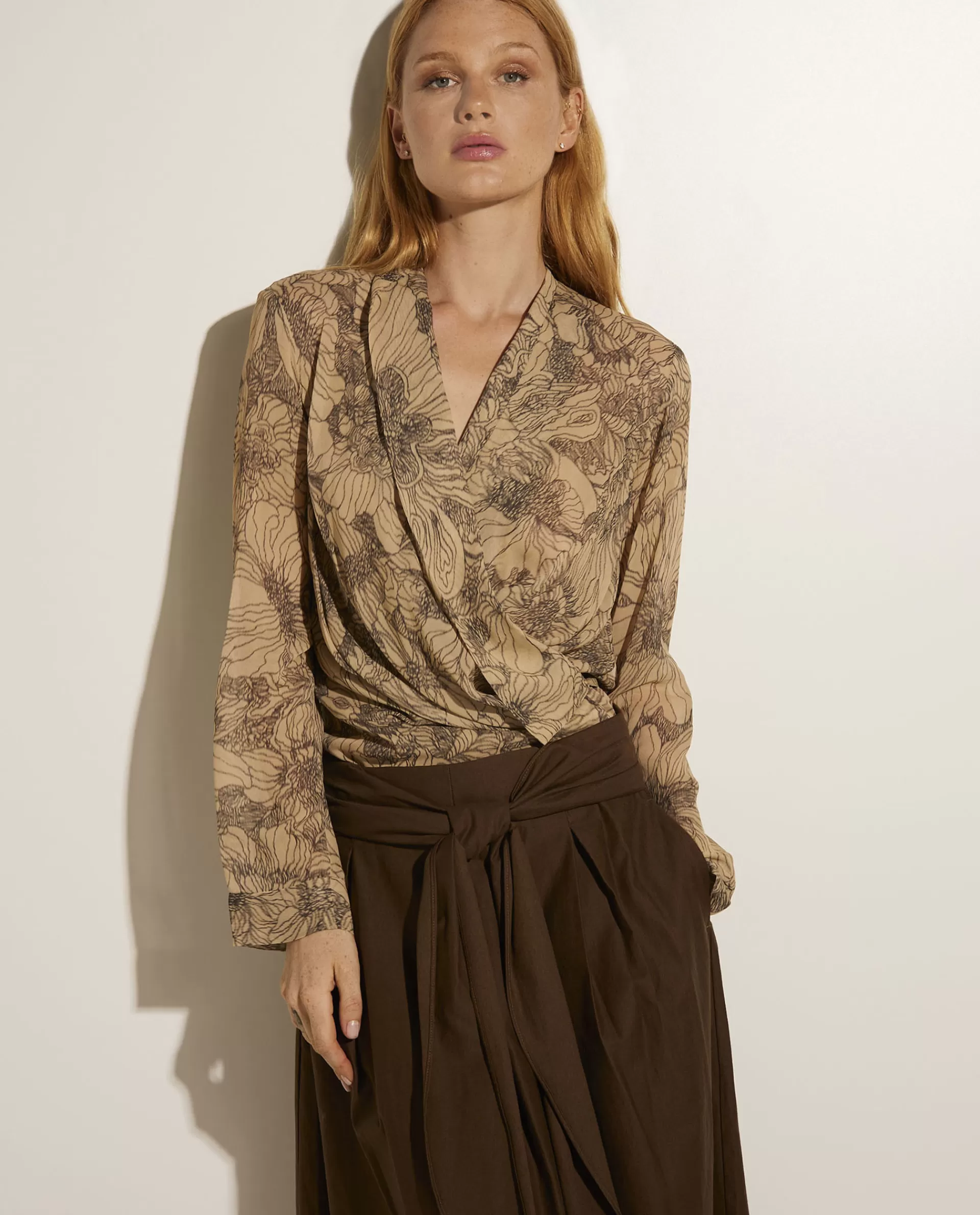 Online Katoenen V-Hals Blouse Vrouwen Blouses
