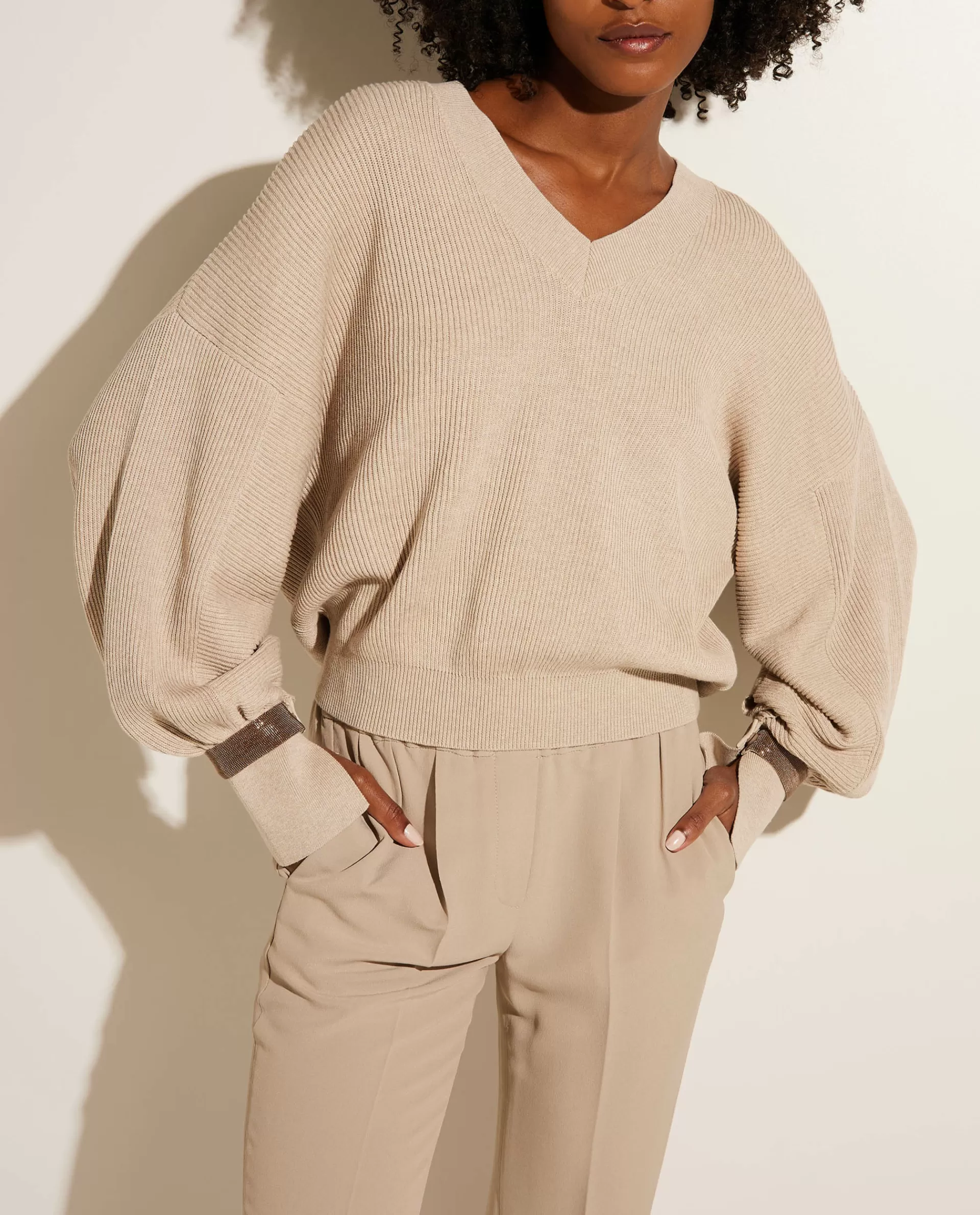 Cheap Katoenen V-Hals Trui Vrouwen Sweaters