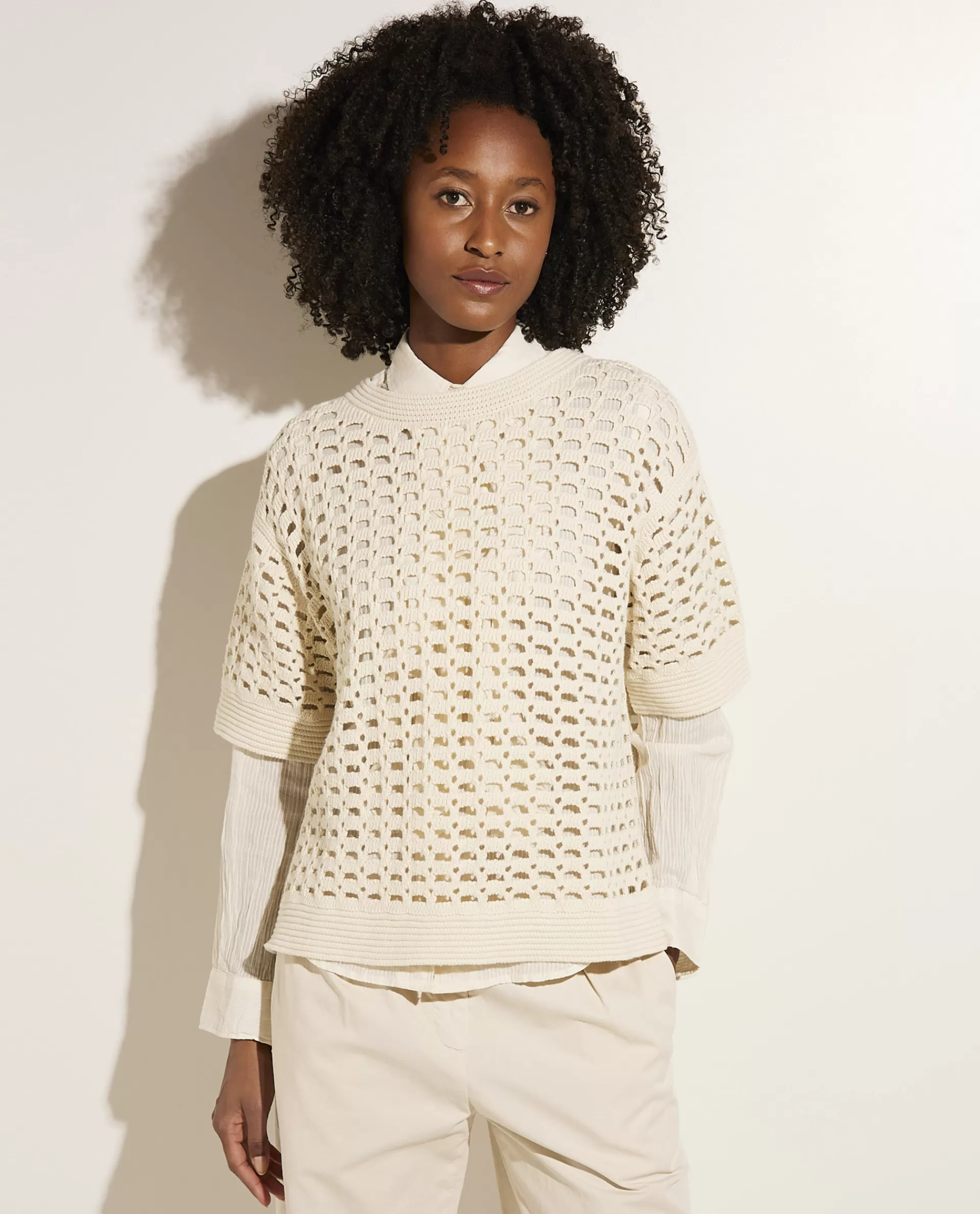 Outlet Katoenen-Cashmere Trui Vrouwen Sweaters