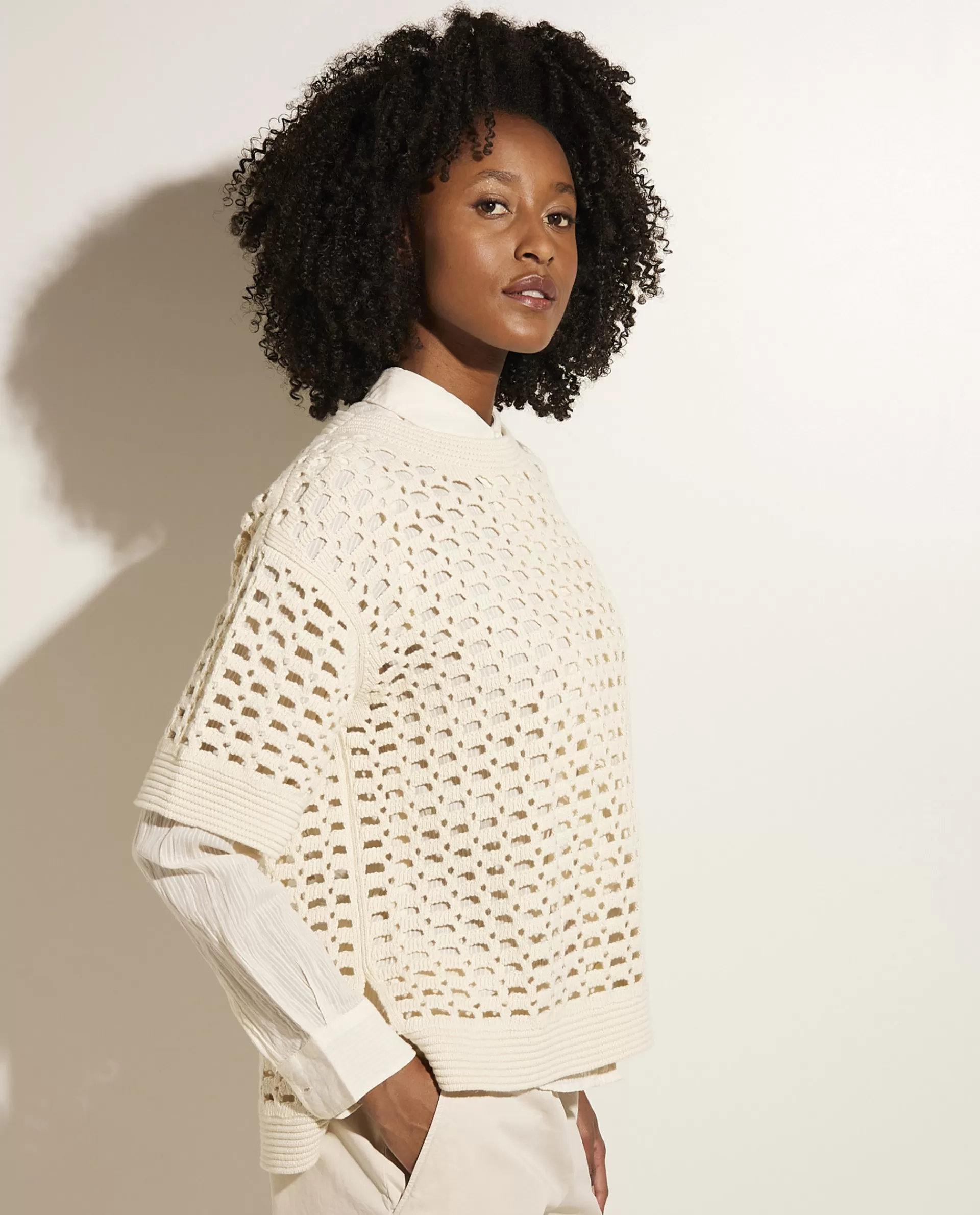 Outlet Katoenen-Cashmere Trui Vrouwen Sweaters