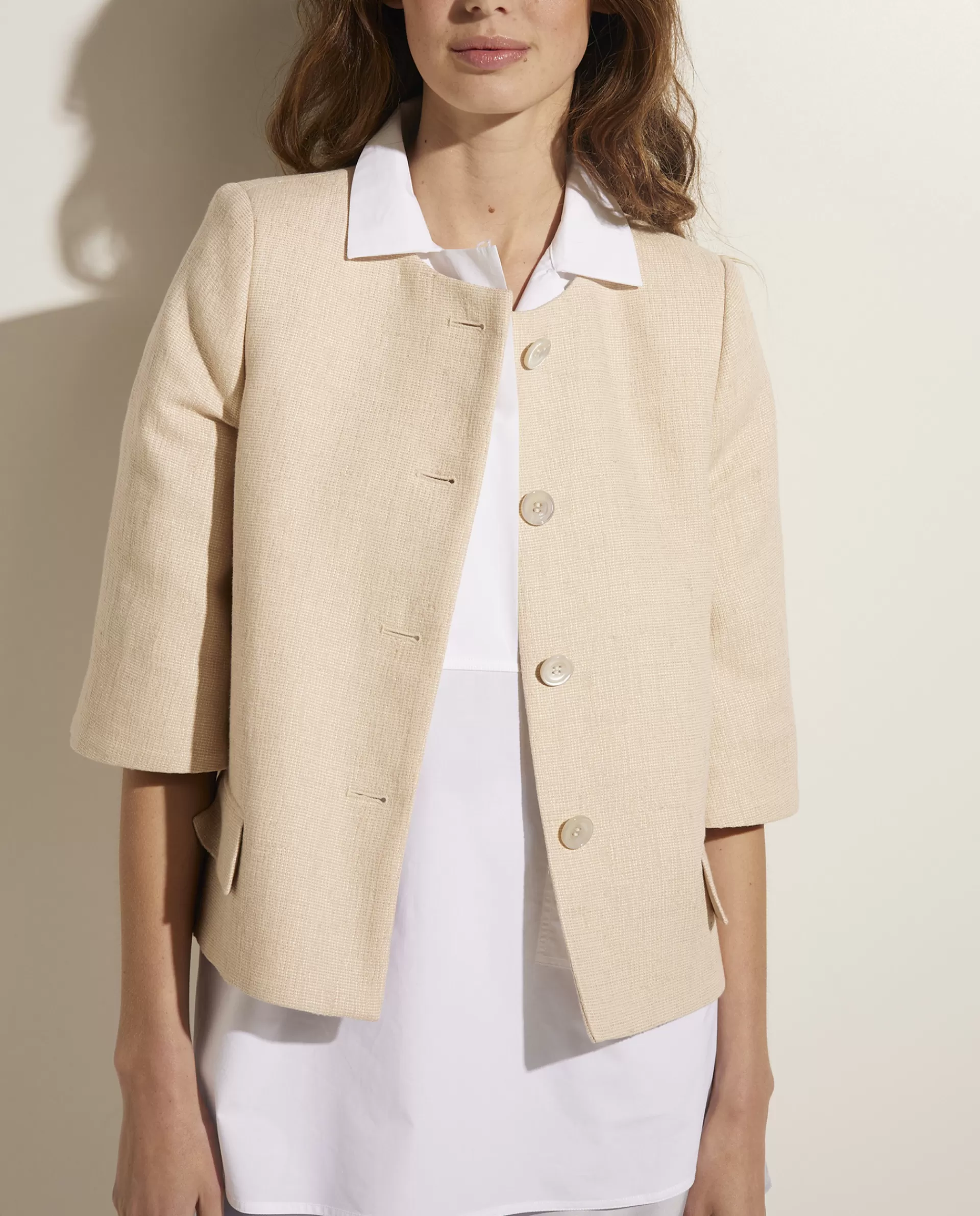 Cheap Katoen-Linnen Blazer Vrouwen Blazers