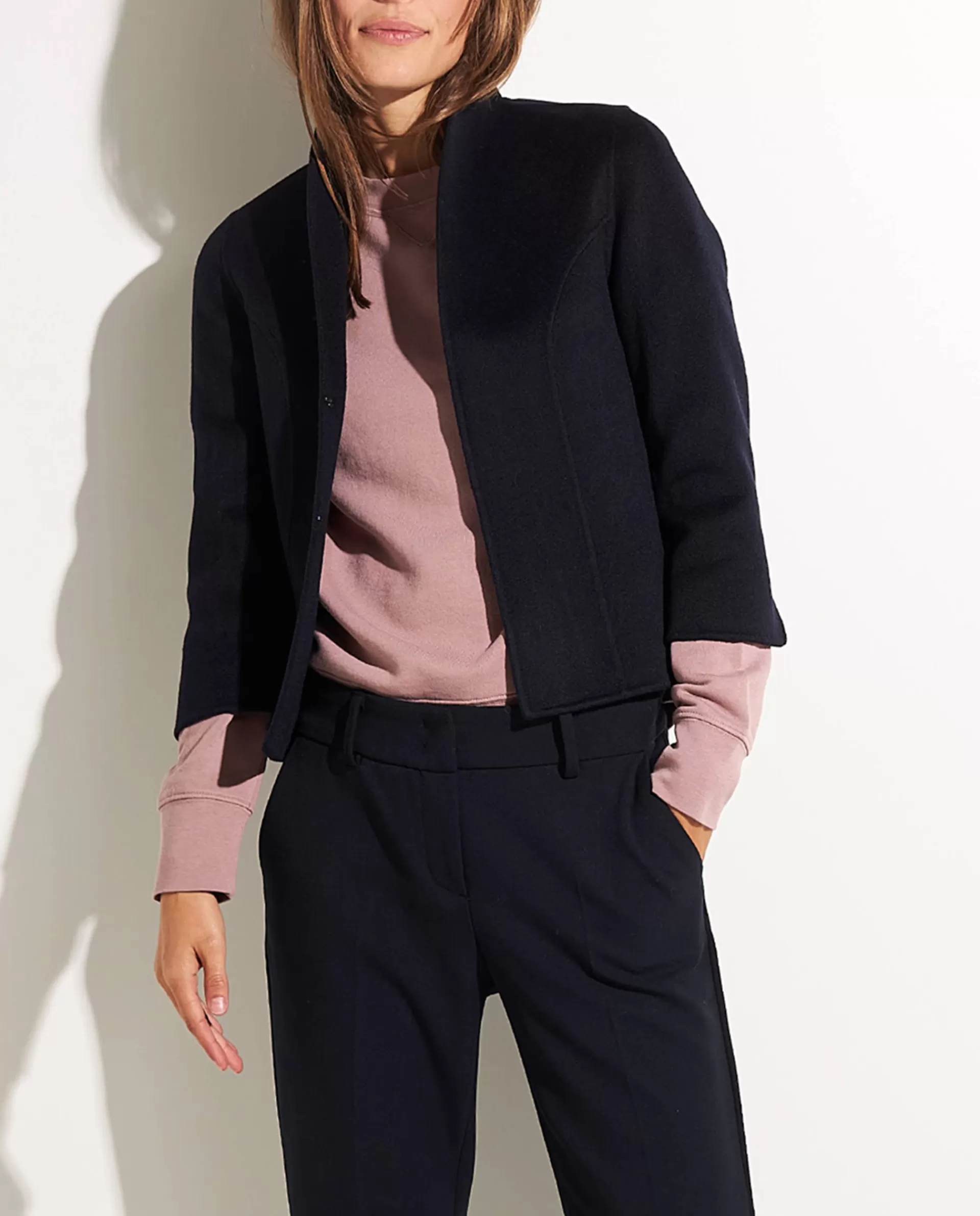 Best Korte Double Face Cashmere Blazer Vrouwen Blazers