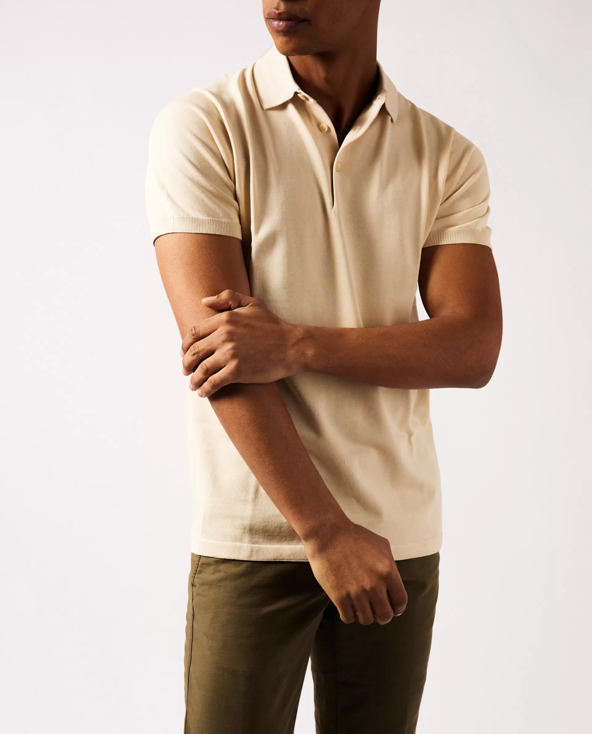 Hot Korte Mouw Knitted Polo Mannen Polo