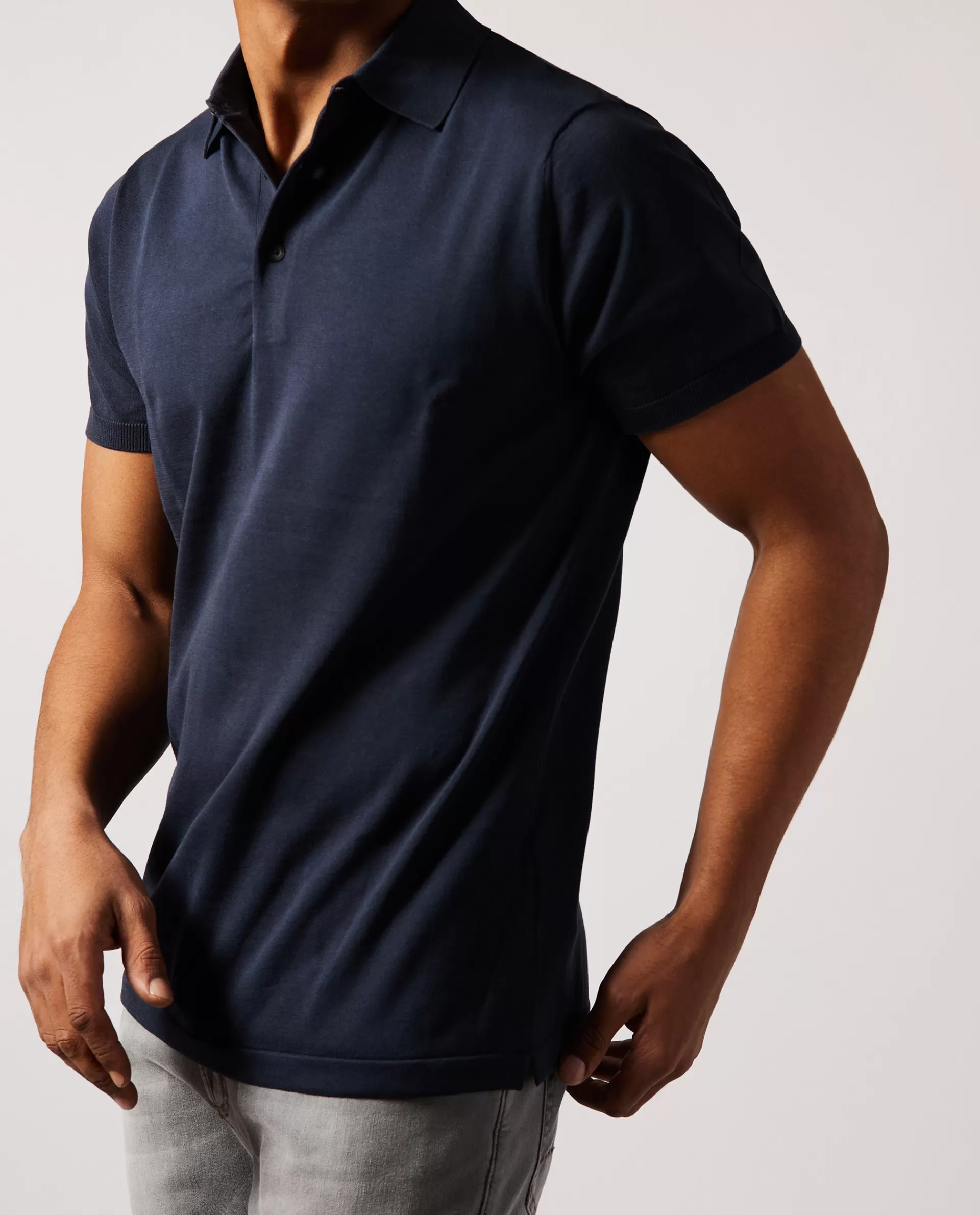 New Korte Mouw Knitted Polo Mannen Polo