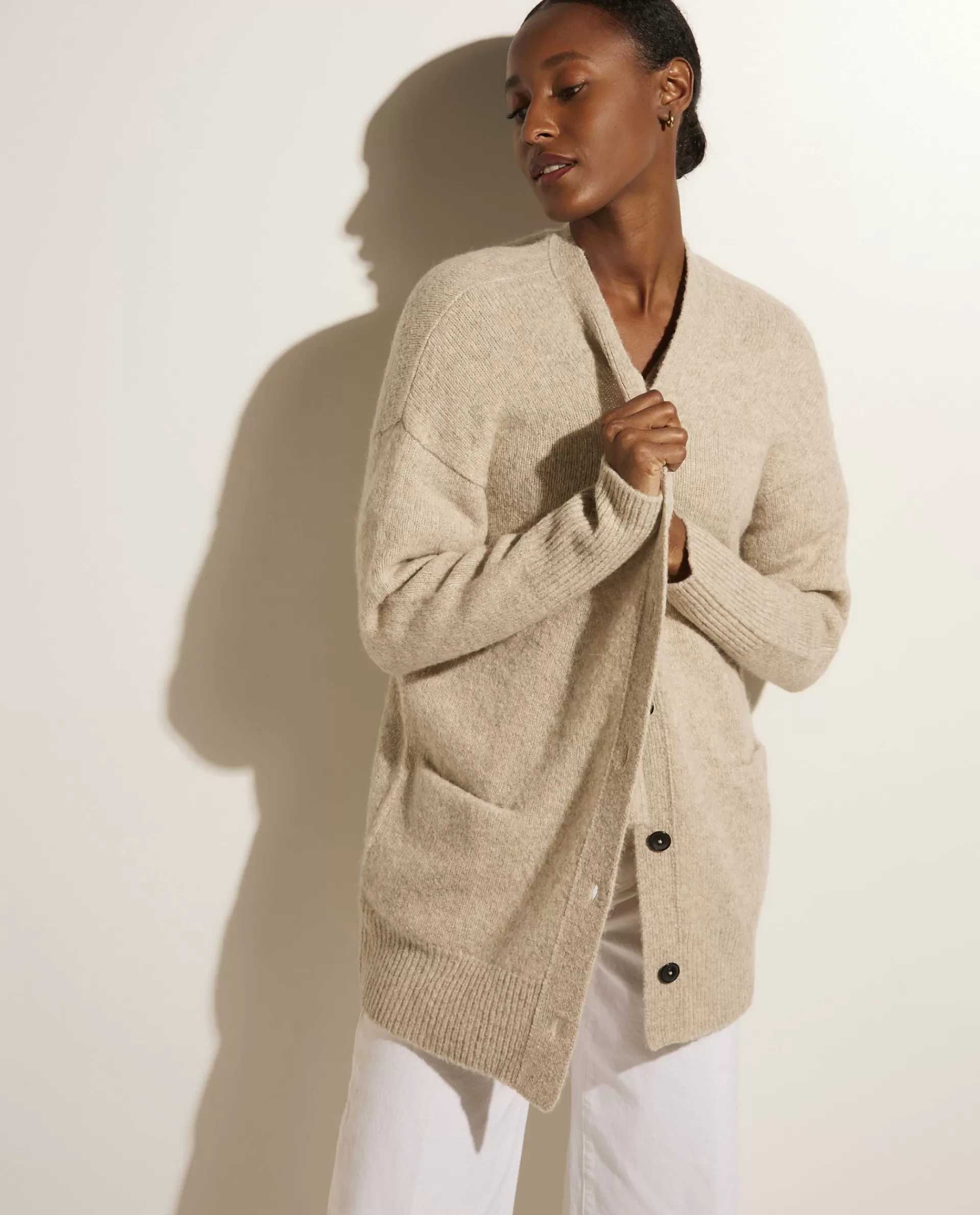 Sale Lang Wollen Vest Vrouwen Knitwear