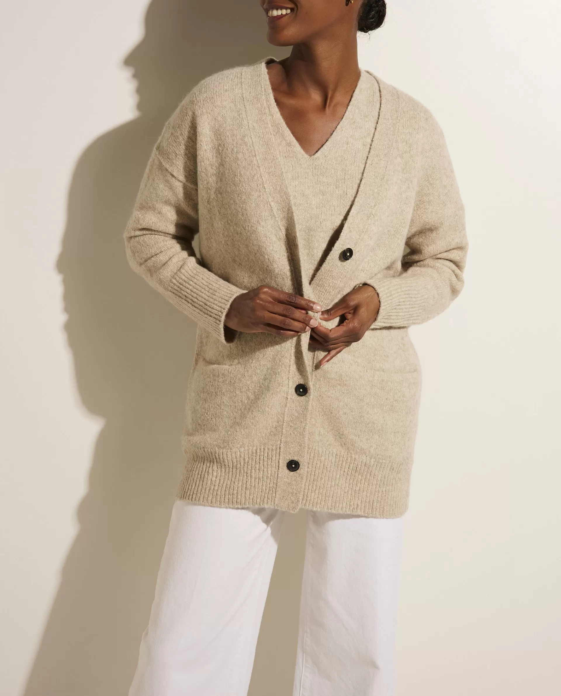 Sale Lang Wollen Vest Vrouwen Knitwear