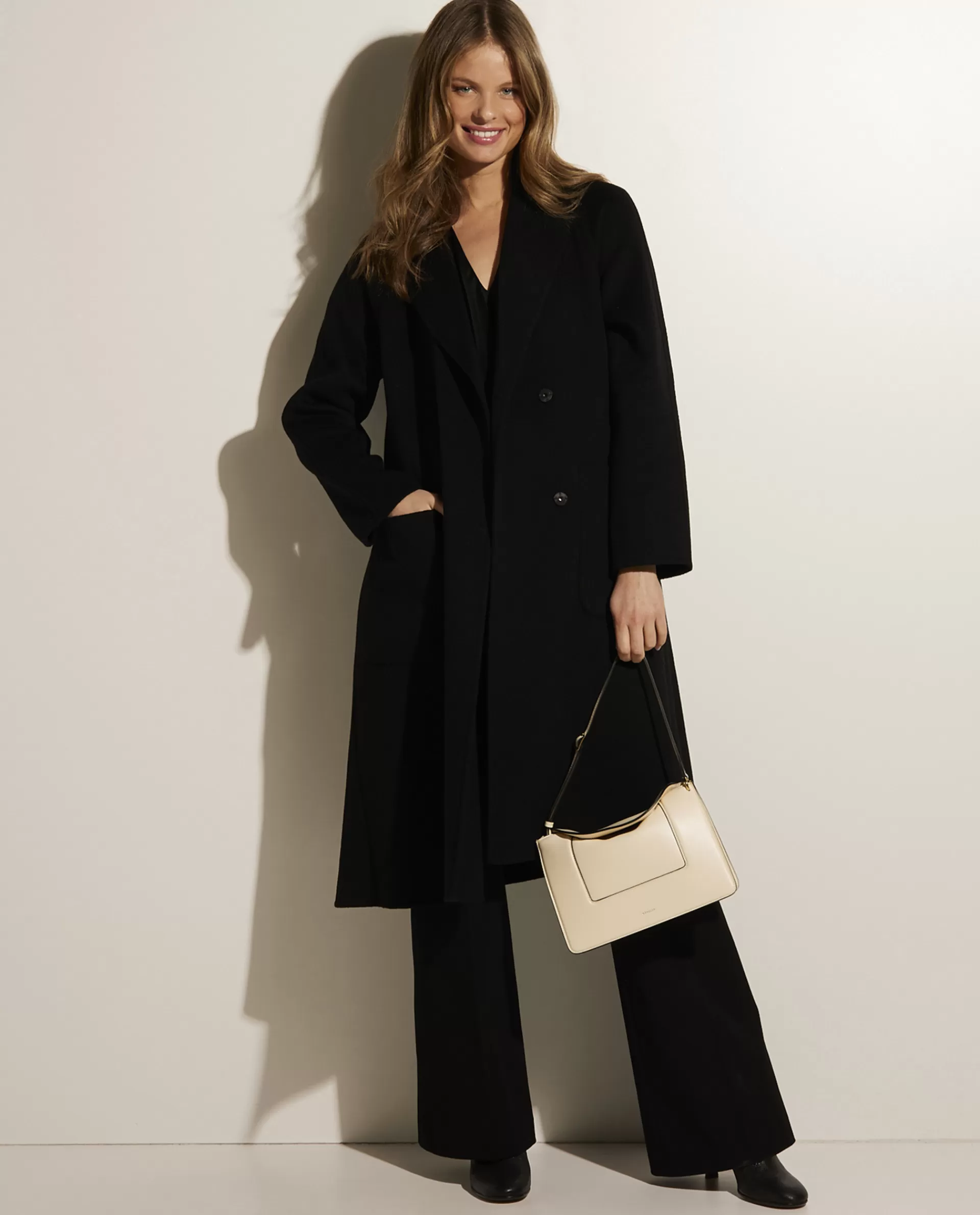 Discount Lange Double Face Cashmere Mantel Vrouwen Jassen